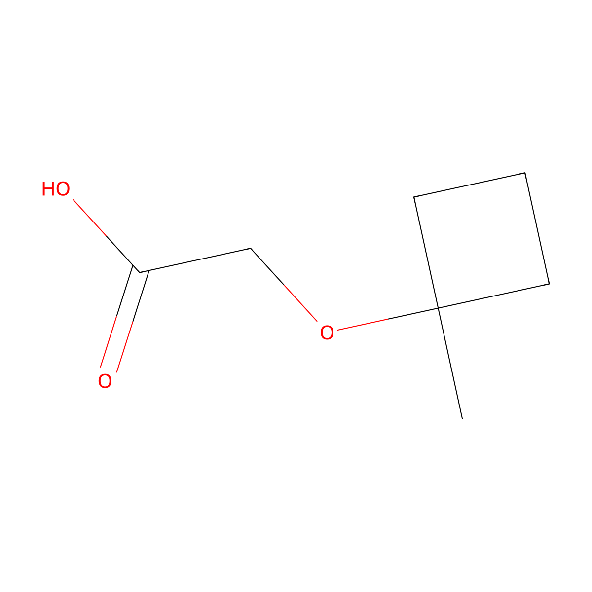 2-(1-Methylcyclobutoxy)acetic acid molecular structure, CAS 1423035-07-7
