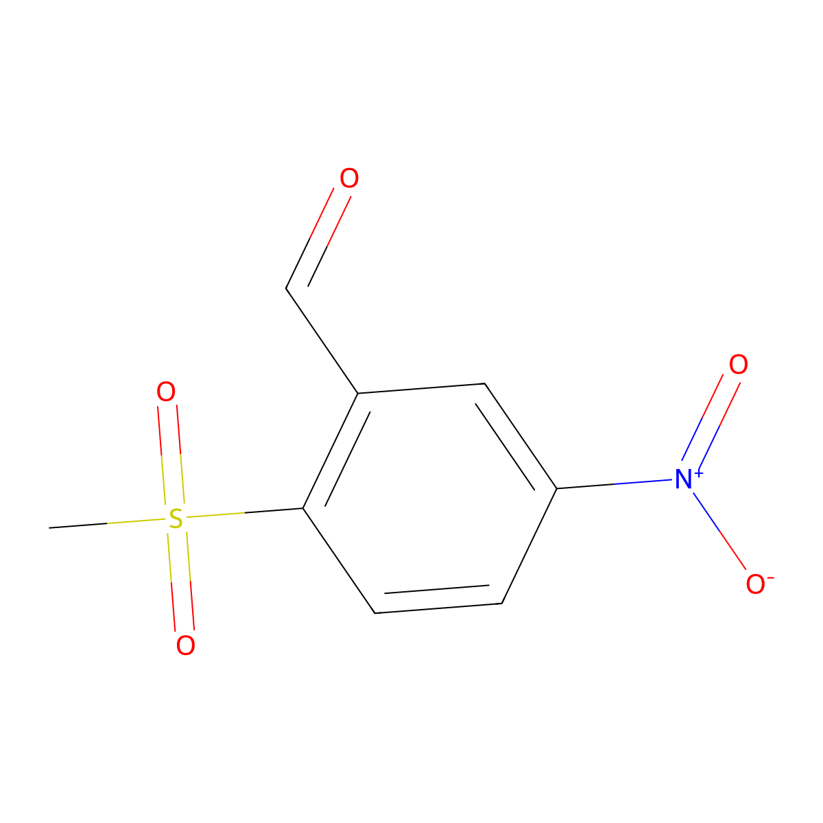 2-Methanesulfonyl-5-nitrobenzaldehyde molecular structure, CAS 1423037-20-0