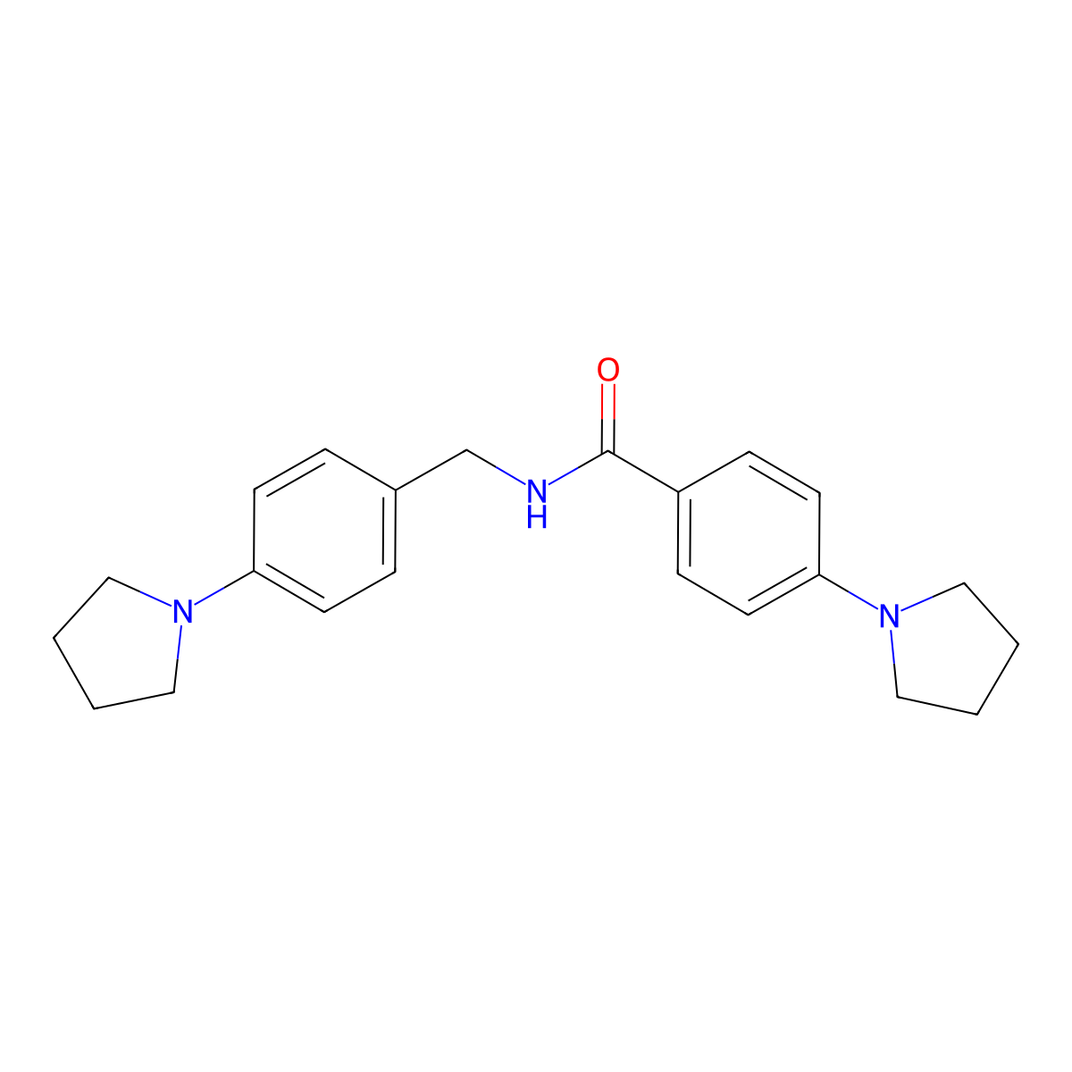 N-(4-Pyrrolidinobenzyl) 4-pyrrolidinobenzamide molecular structure, CAS 1423037-21-1