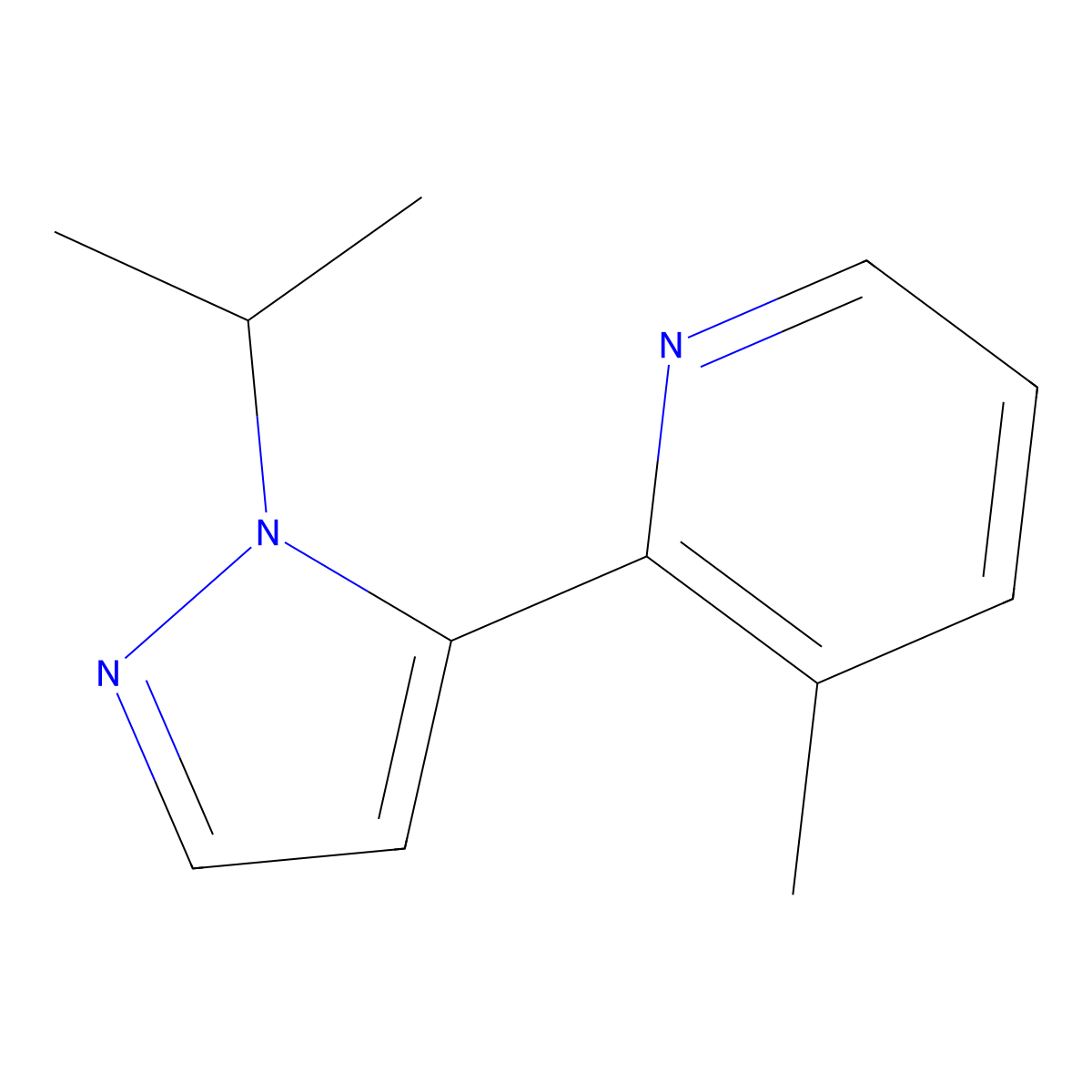 2-(2-Isopropylpyrazol-3-YL)-3-methylpyridine molecular structure, CAS 1423037-25-5