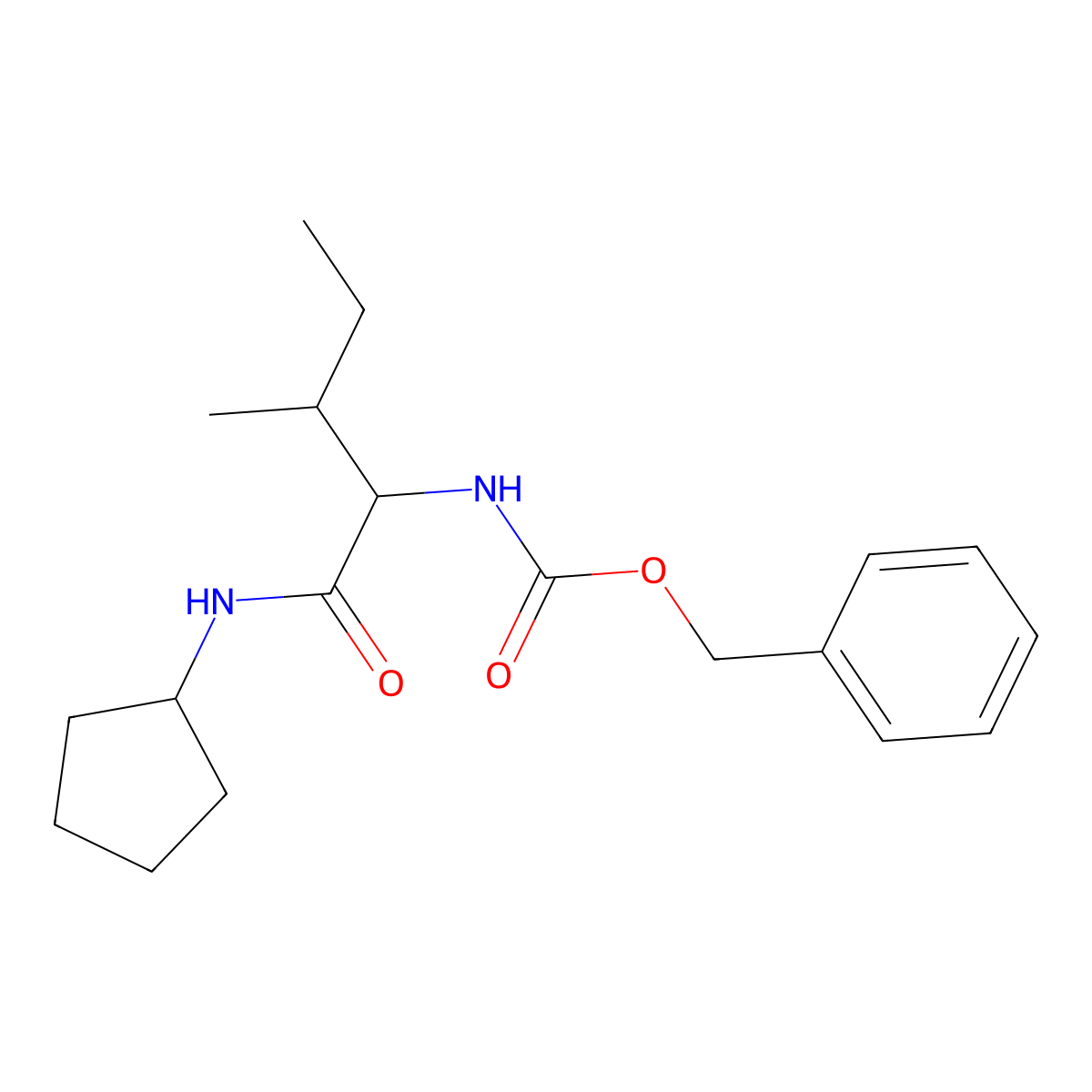 N-Cyclopentyl L-Cbz-isoleucinamide molecular structure, CAS 1423037-32-4