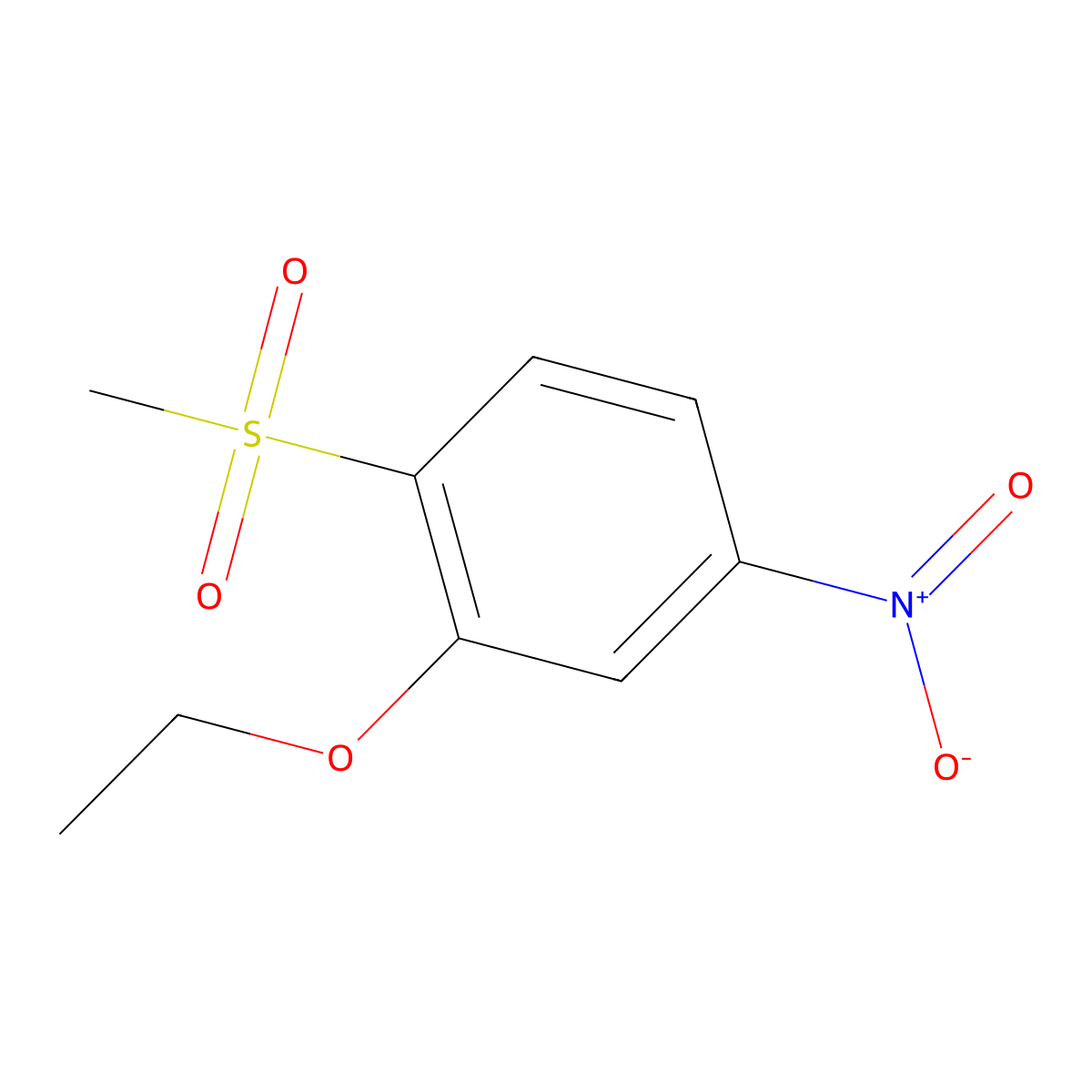 2-Ethoxy-1-methanesulfonyl-4-nitrobenzene molecular structure, CAS 1423037-34-6