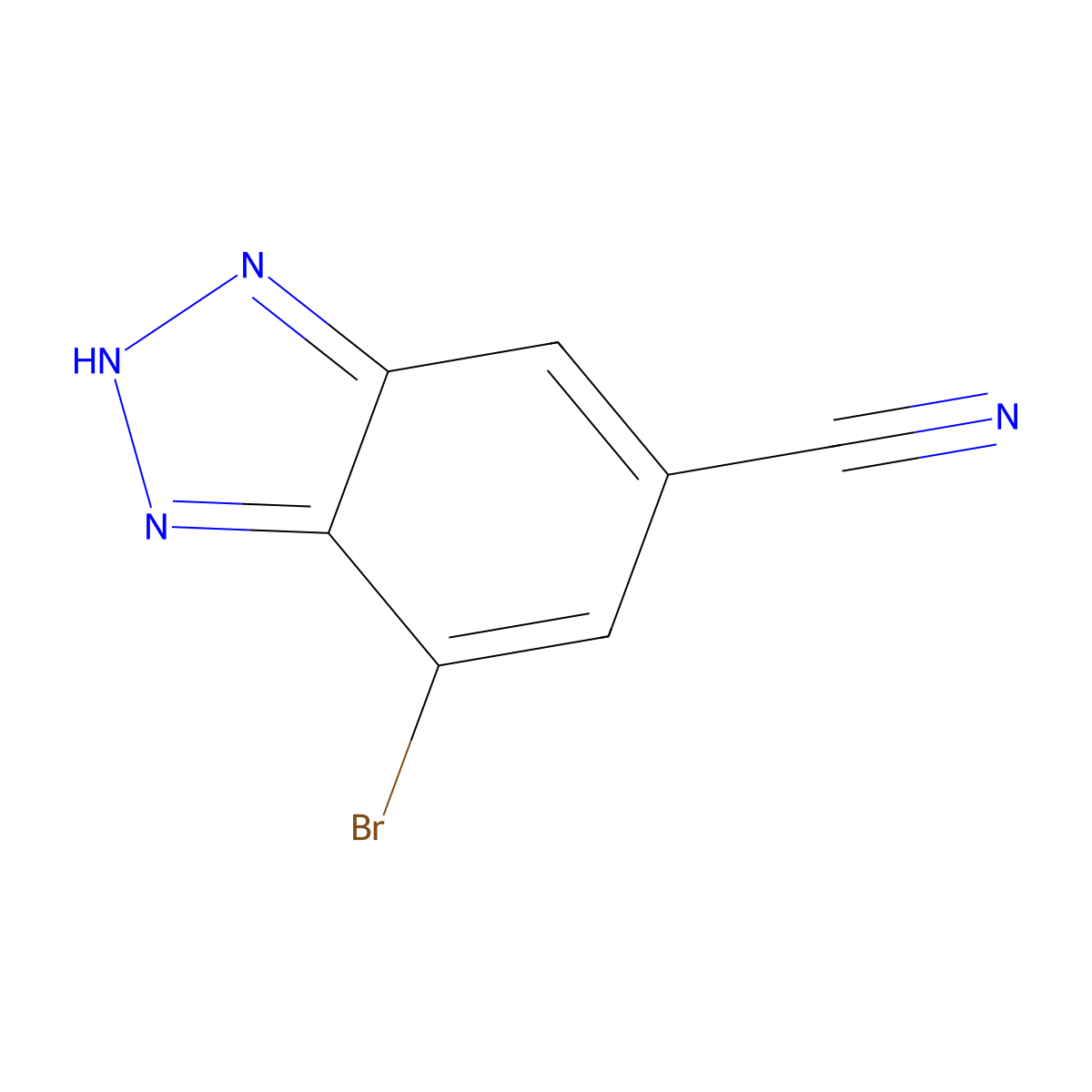 7-Bromo-1H-1,2,3-benzotriazole-5-carbonitrile molecular structure, CAS 1423037-37-9