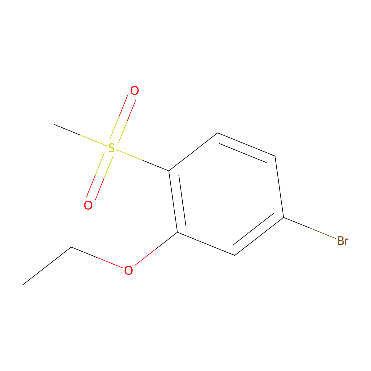 4-Bromo-2-ethoxy-1-methanesulfonylbenzene molecular structure, CAS 1423037-38-0