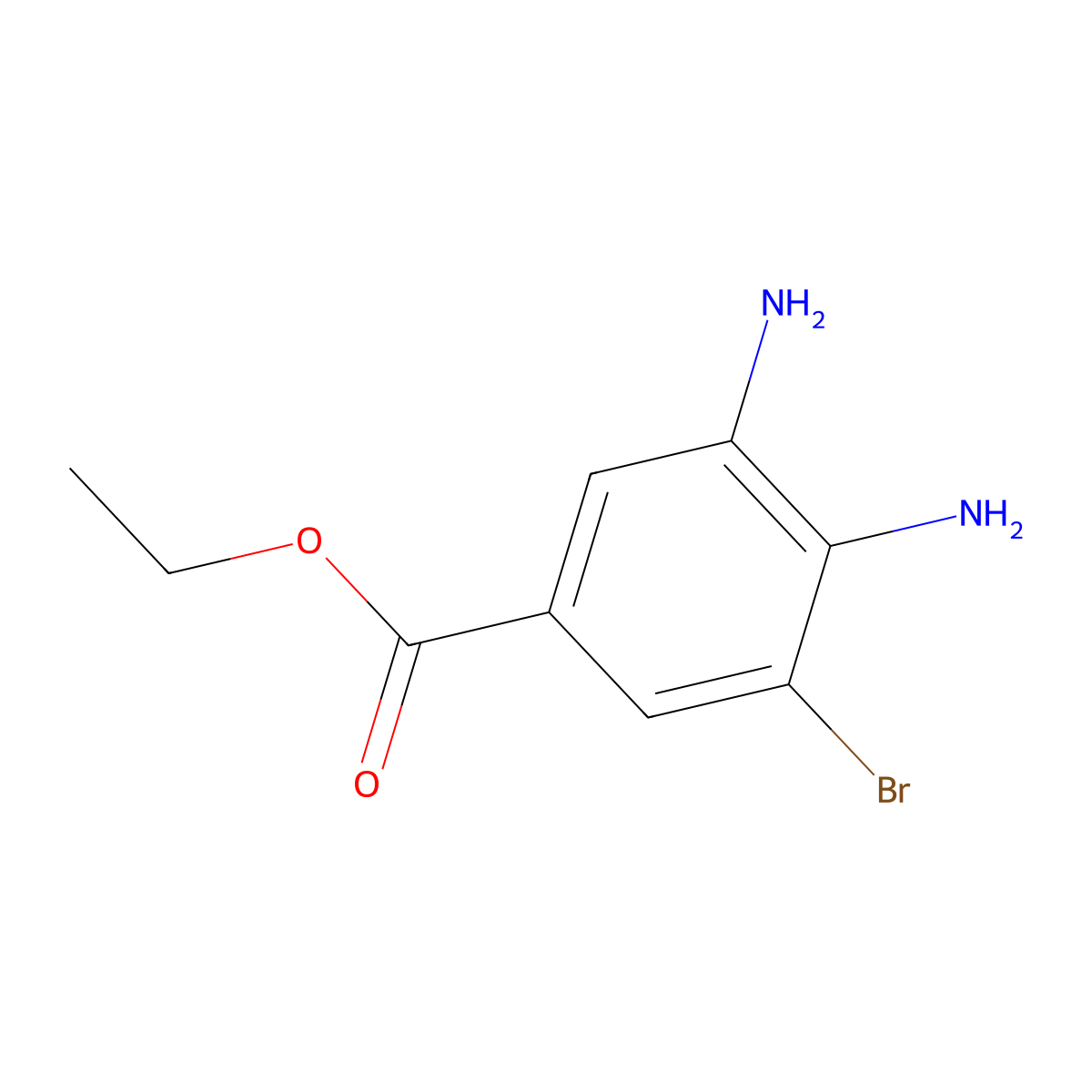 Ethyl 3,4-diamino-5-bromobenzoate molecular structure, CAS 1423037-41-5