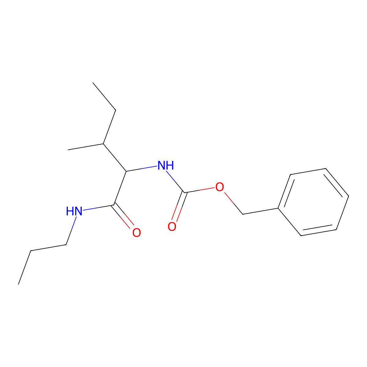 N-Propyl L-Z-isoleucinamide molecular structure, CAS 1423037-51-7