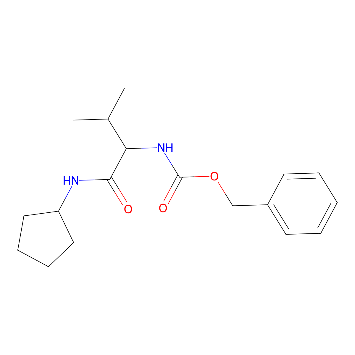 benzyl N-[1-(cyclopentylcarbamoyl)-2-methylpropyl]carbamate molecular structure, CAS 1423037-55-1