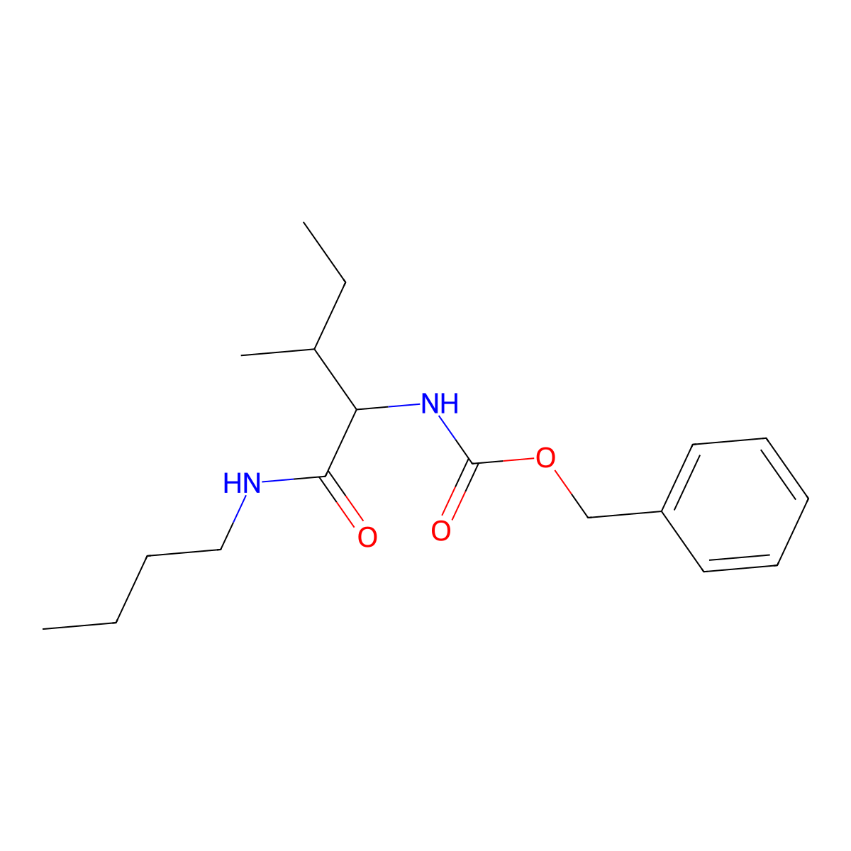 N-Butyl L-Cbz-isoleucinamide molecular structure, CAS 1423037-56-2