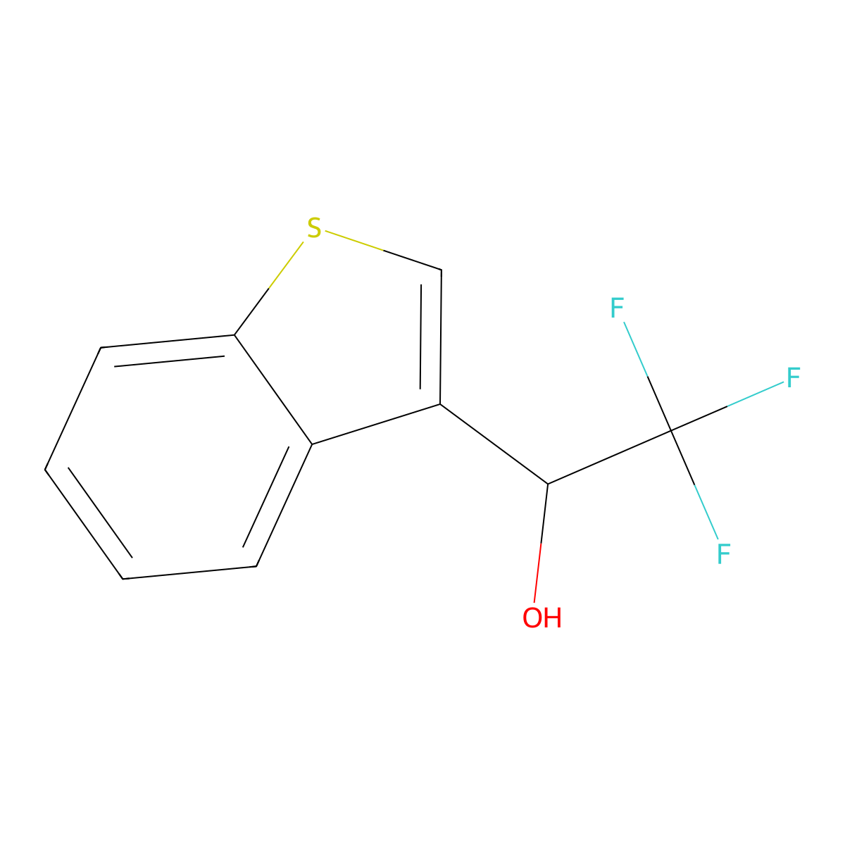 (1R)-1-(1-benzothiophen-3-yl)-2,2,2-trifluoroethan-1-ol molecular structure, CAS 1423040-63-4