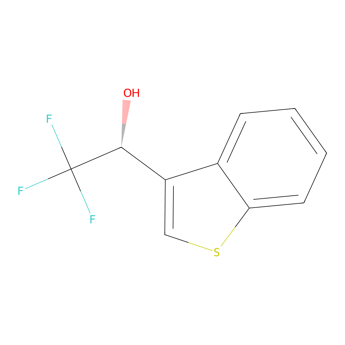 (1R)-1-(1-benzothiophen-3-yl)-2,2,2-trifluoroethan-1-ol molecular structure, CAS 1423040-63-4