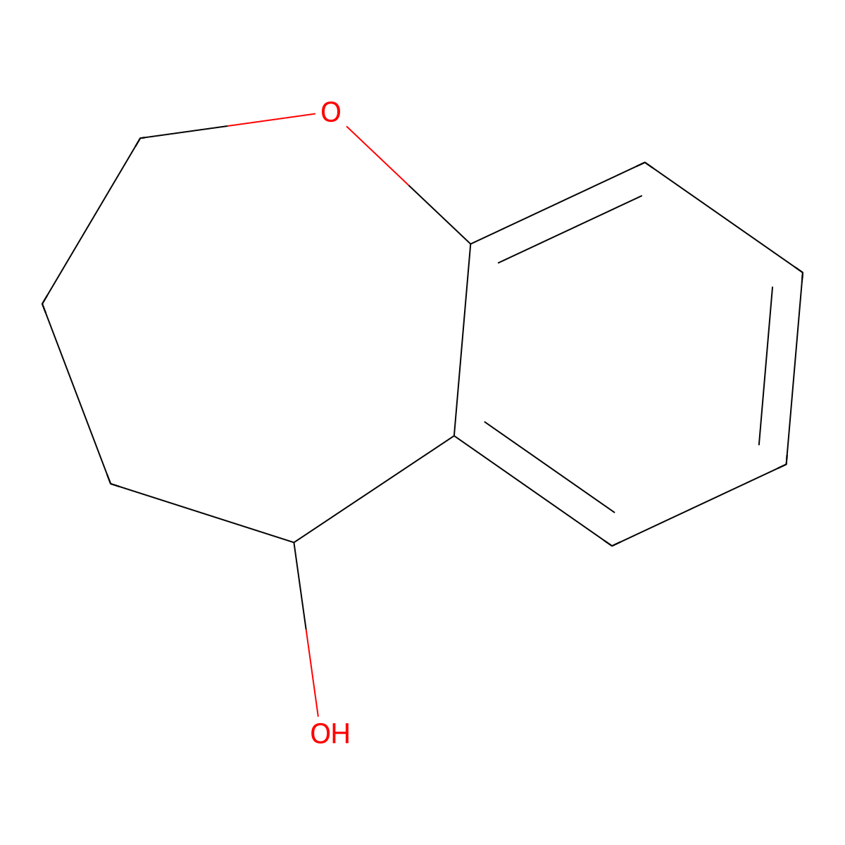 (5R)-2,3,4,5-tetrahydro-1-benzoxepin-5-ol molecular structure, CAS 1423040-69-0