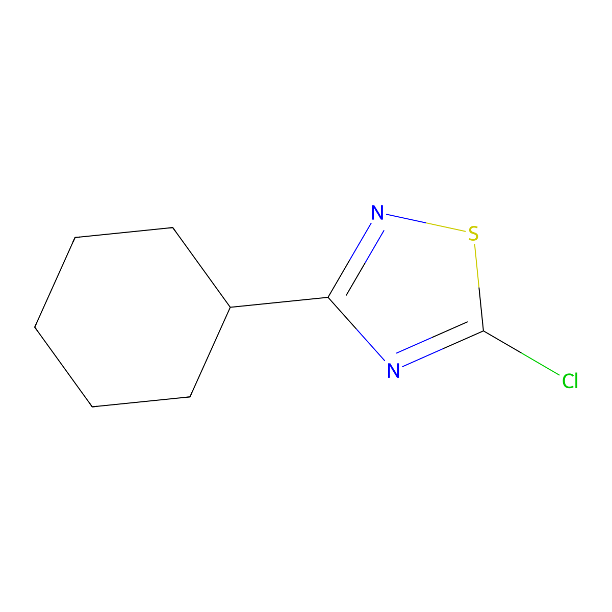 5-Chloro-3-cyclohexyl-1,2,4-thiadiazole molecular structure, CAS 1423042-49-2