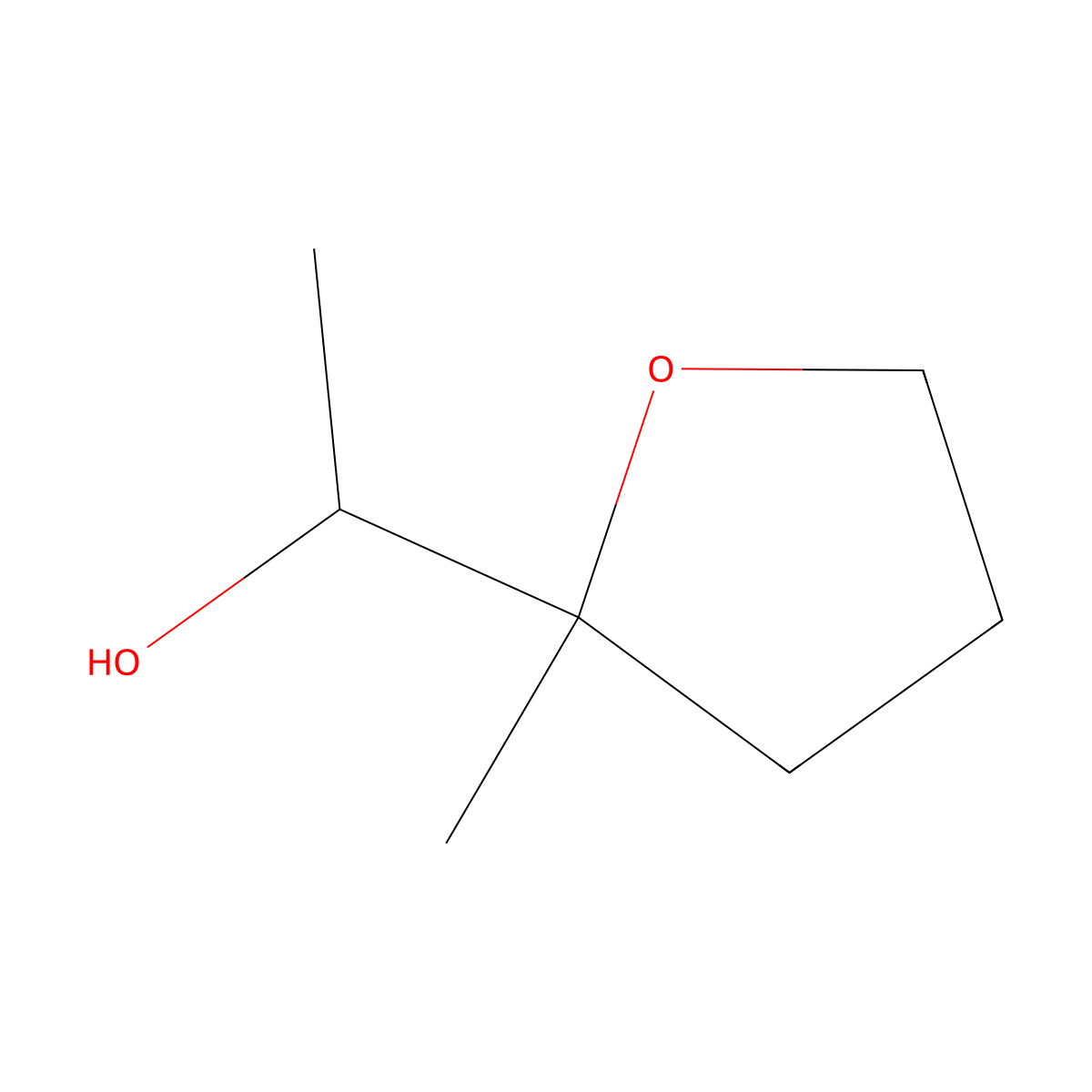 (1S)-1-(2-methyloxolan-2-yl)ethan-1-ol molecular structure, CAS 1423043-71-3