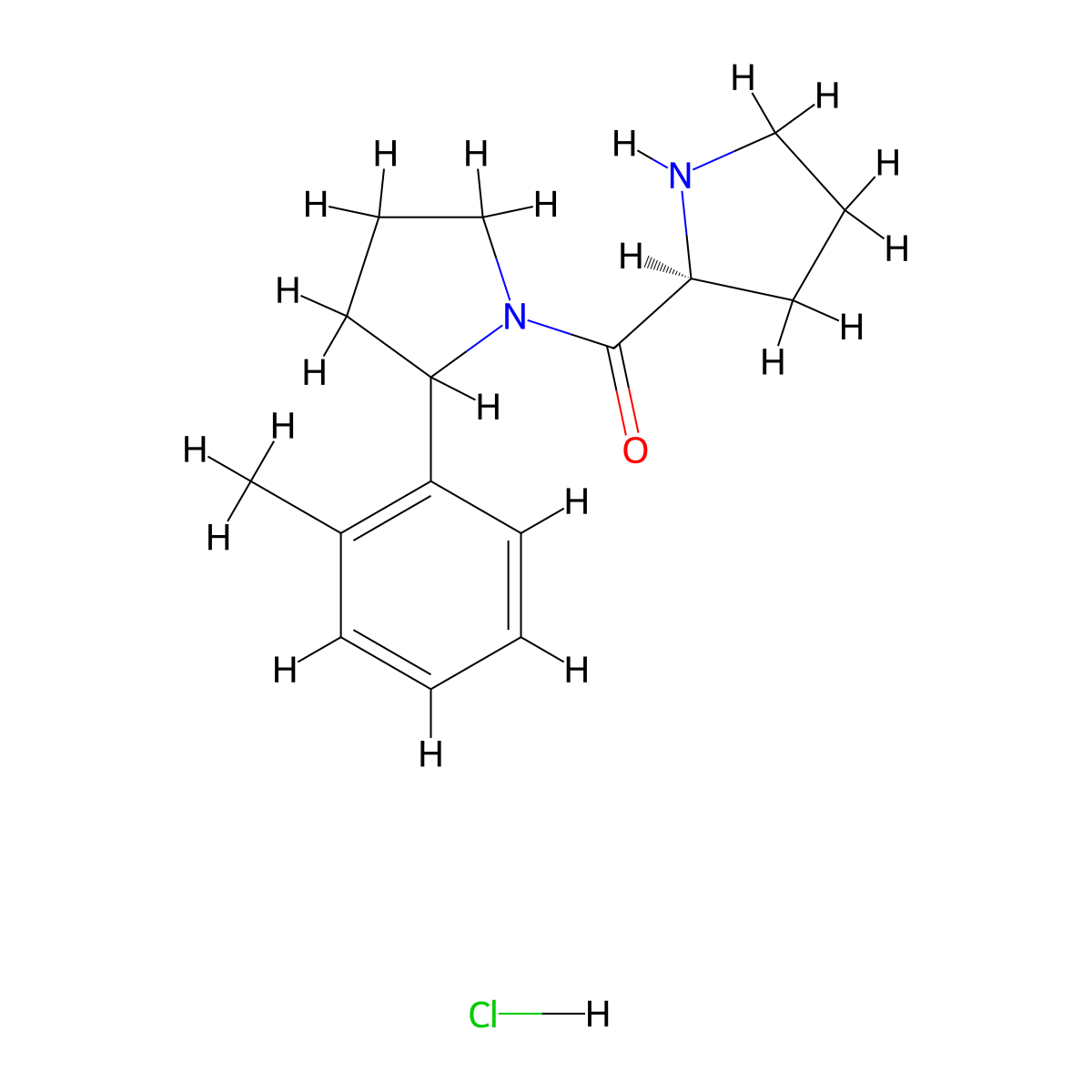 2-(2-methylphenyl)-1-[(2S)-pyrrolidine-2-carbonyl]pyrrolidine hydrochloride molecular structure, CAS 1423043-74-6