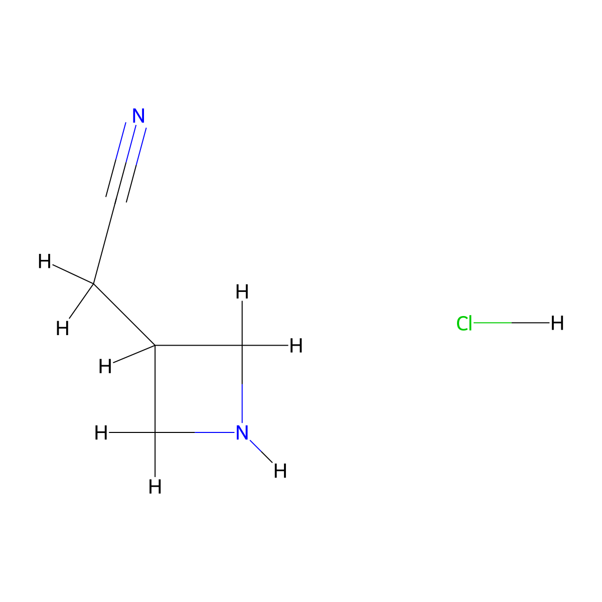 2-(Azetidin-3-yl)acetonitrile hydrochloride molecular structure, CAS 1423057-36-6