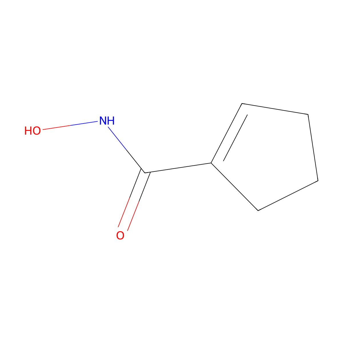 N-Hydroxy-1-cyclopentene-1-carboxamide molecular structure, CAS 1423058-85-8