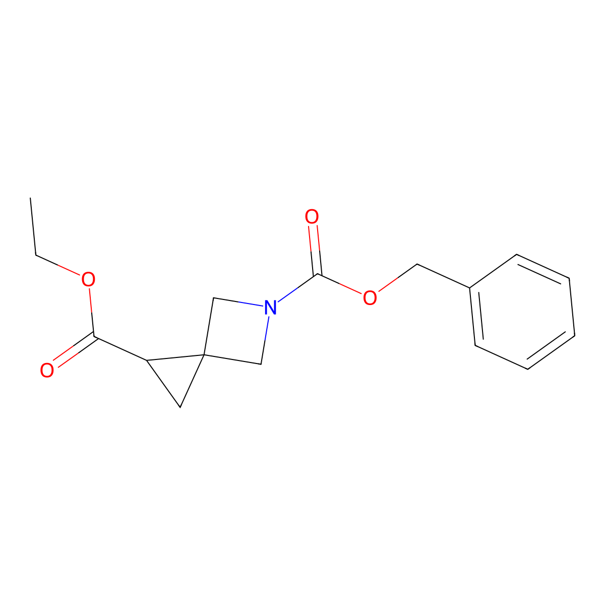 5-Benzyl 1-ethyl 5-azaspiro[2.3]hexane-1,5-dicarboxylate molecular structure, CAS 1423070-40-9