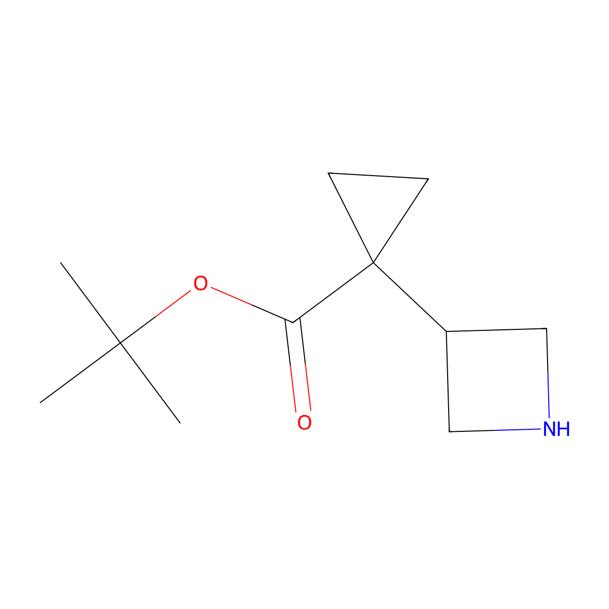 Tert-butyl 1-(azetidin-3-YL)cyclopropanecarboxylate molecular structure, CAS 1423070-44-3