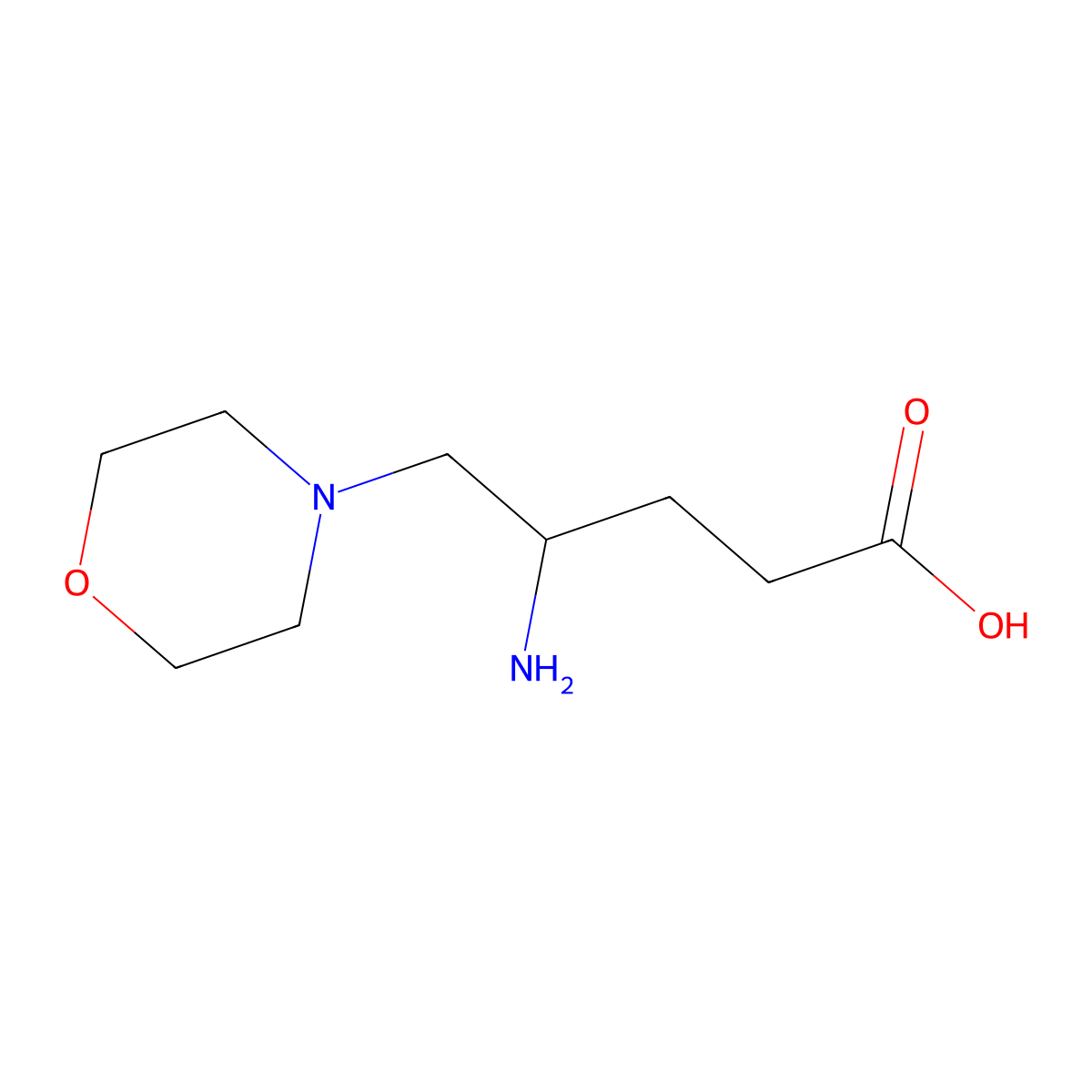 4-Amino-5-(morpholin-4-YL)pentanoic acid molecular structure, CAS 1423116-90-8