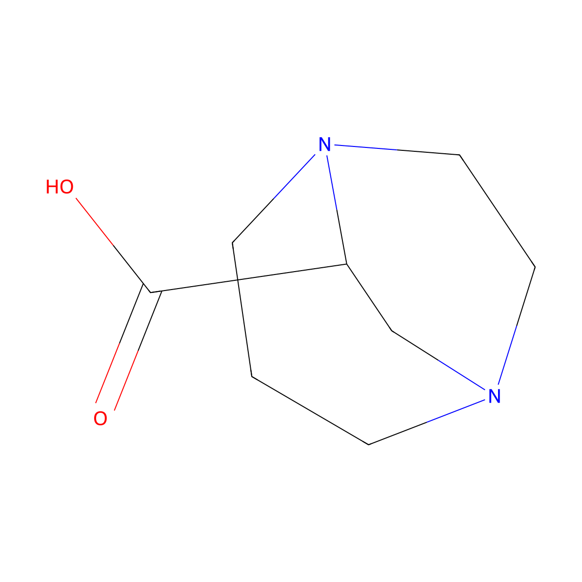 1,5-Diazabicyclo[3.2.2]nonane-6-carboxylic acid molecular structure, CAS 1423116-91-9