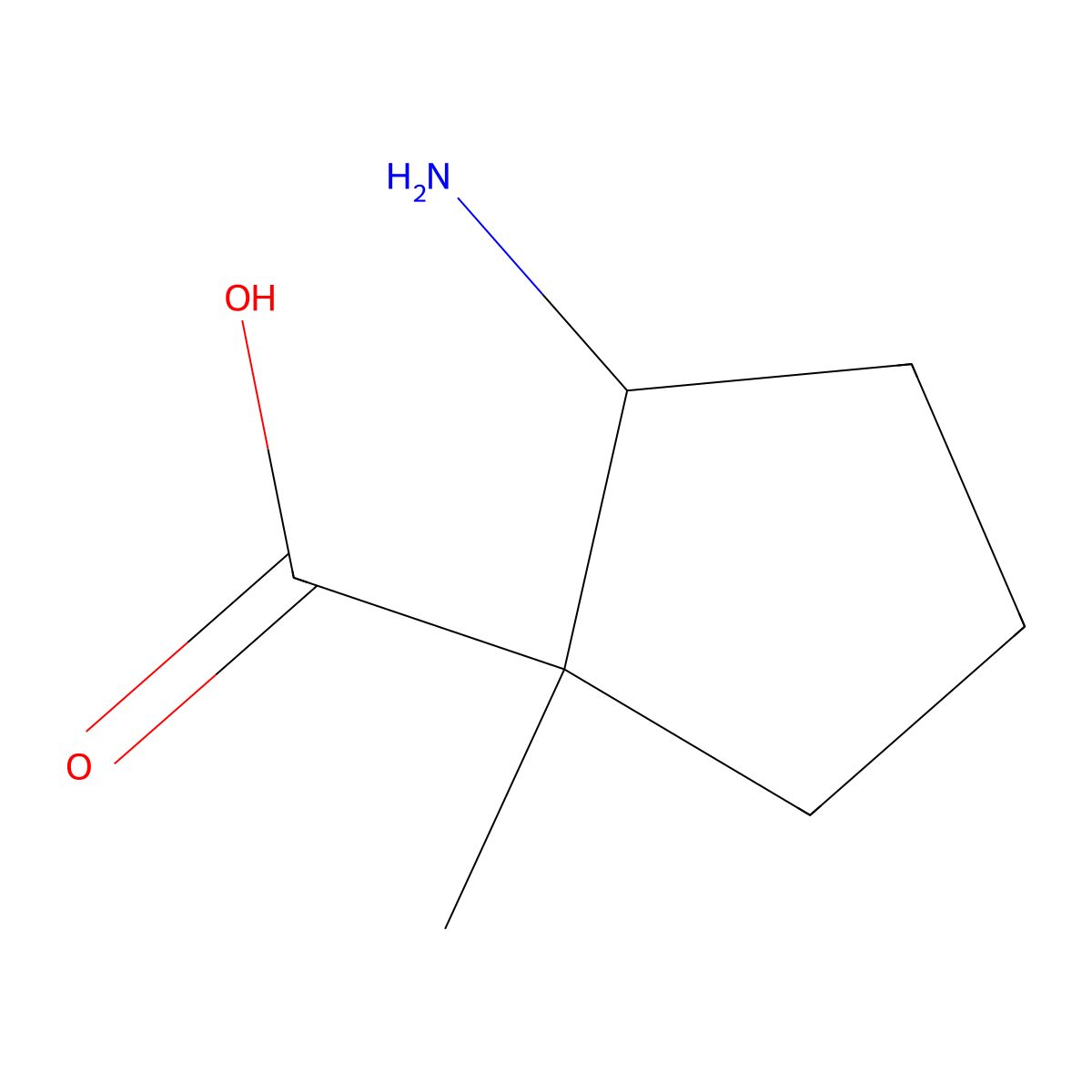 2-Amino-1-methylcyclopentane-1-carboxylic acid molecular structure, CAS 1423116-95-3