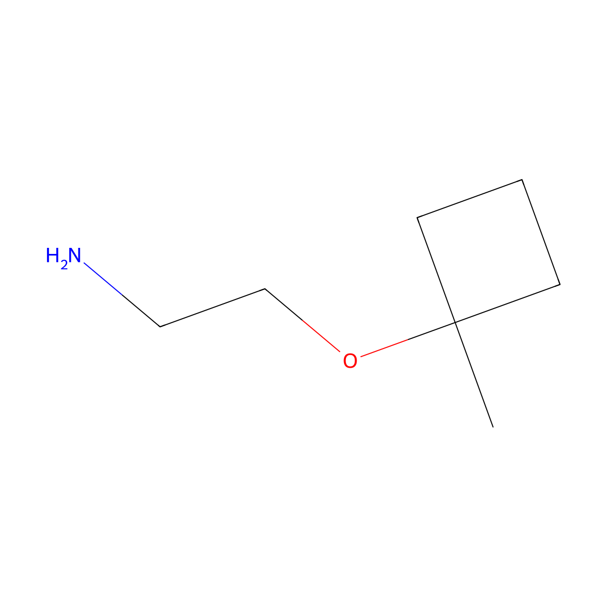 2-(1-Methylcyclobutoxy)ethan-1-amine molecular structure, CAS 1423117-07-0