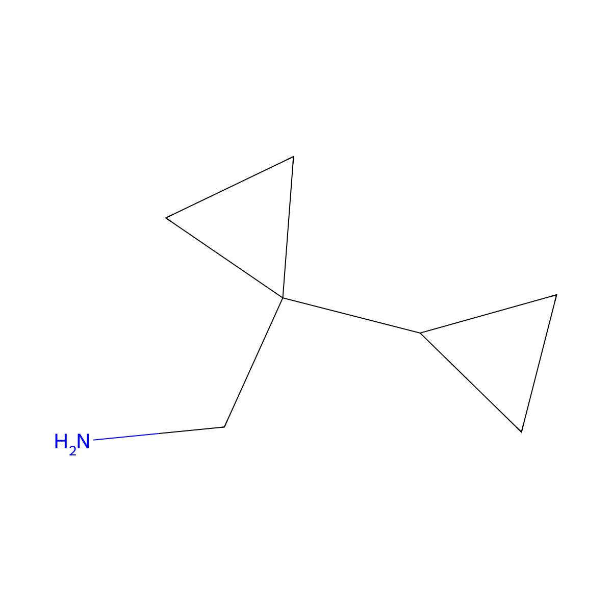 (1-Cyclopropylcyclopropyl)methanamine molecular structure, CAS 1423117-14-9