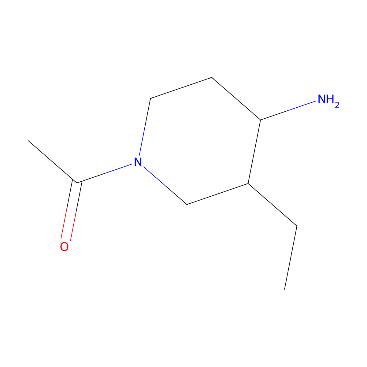 1-(4-Amino-3-ethylpiperidin-1-yl)ethan-1-one molecular structure, CAS 1423117-17-2