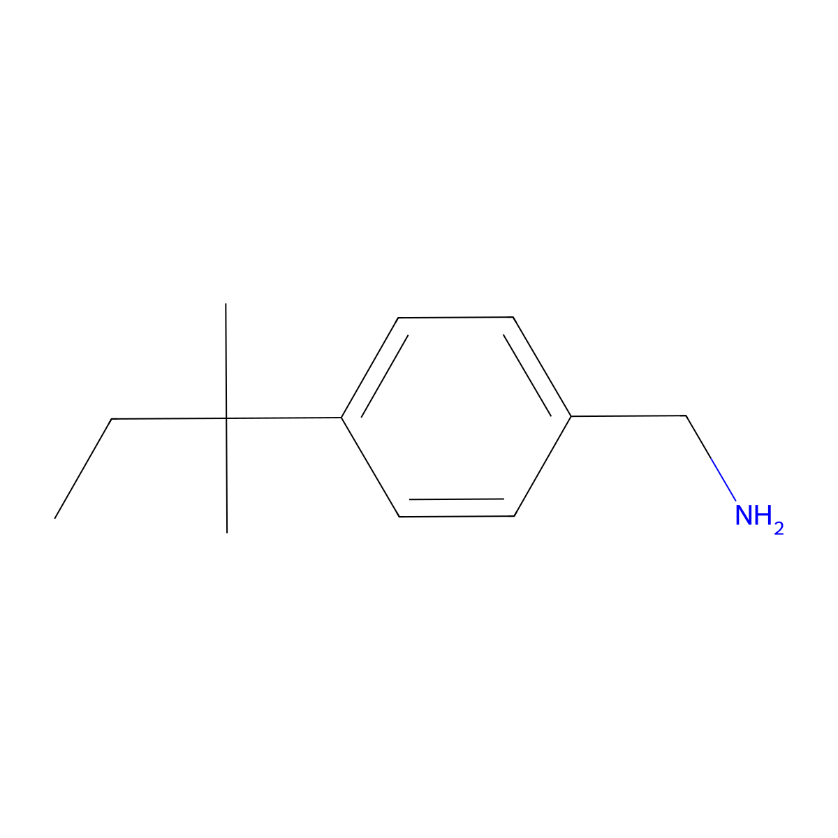 [4-(2-Methylbutan-2-yl)phenyl]methanamine molecular structure, CAS 1423117-27-4