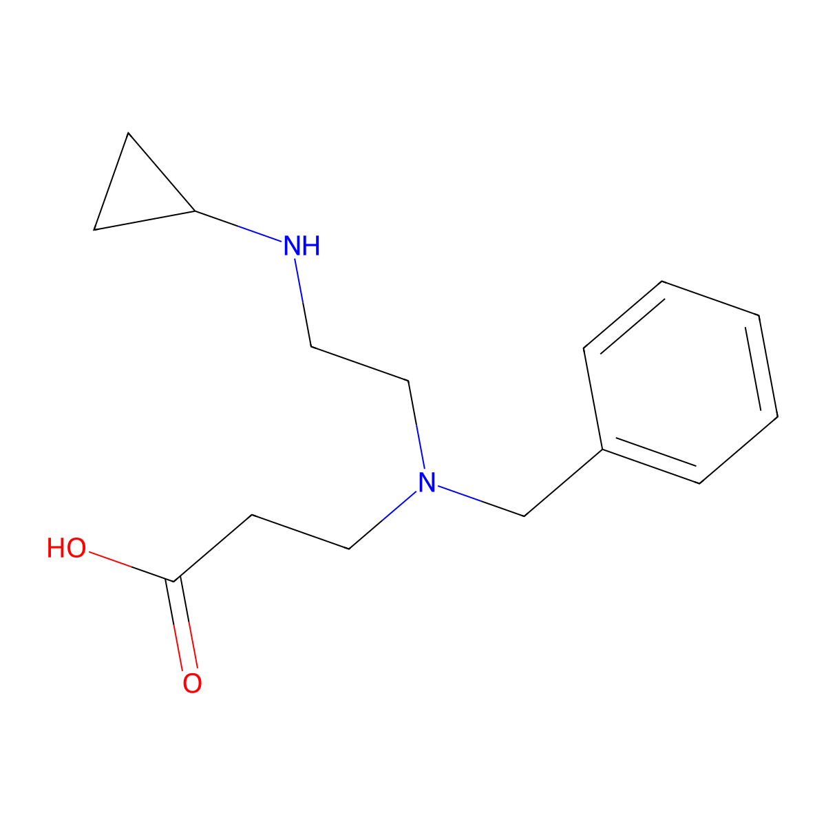 3-{Benzyl[2-(cyclopropylamino)ethyl]amino}propanoic acid molecular structure, CAS 1423117-29-6