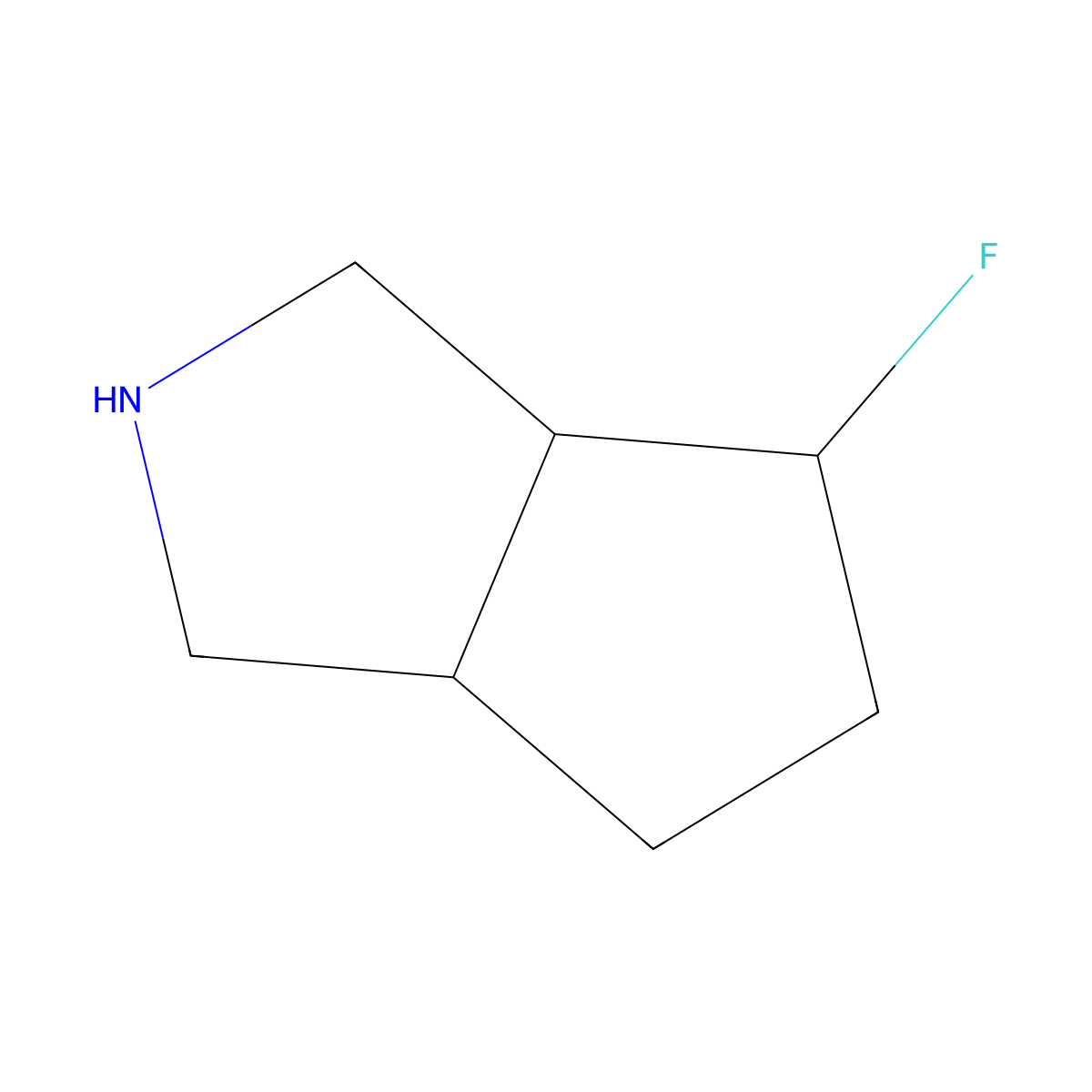 4-Fluoro-octahydrocyclopenta[c]pyrrole molecular structure, CAS 1423117-37-6