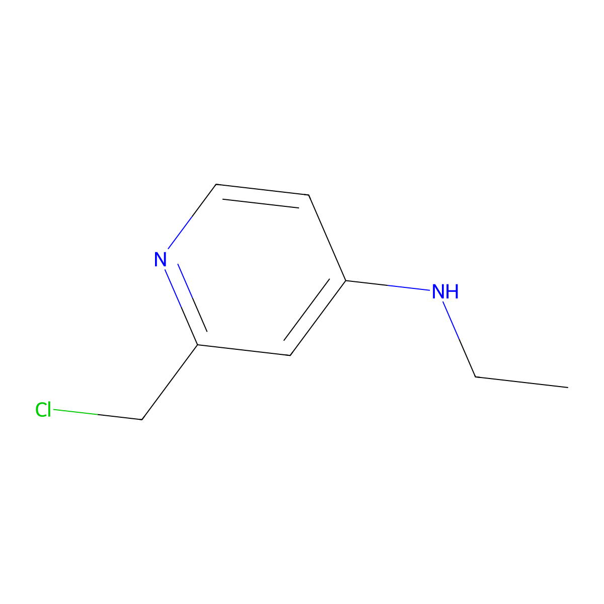 2-(Chloromethyl)-N-ethylpyridin-4-amine molecular structure, CAS 1423117-42-3