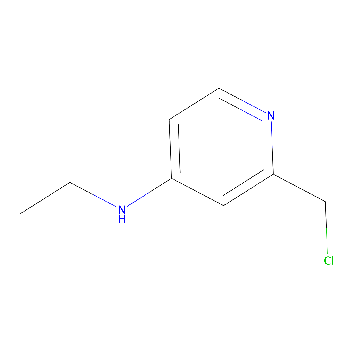 2-(Chloromethyl)-N-ethylpyridin-4-amine molecular structure, CAS 1423117-42-3