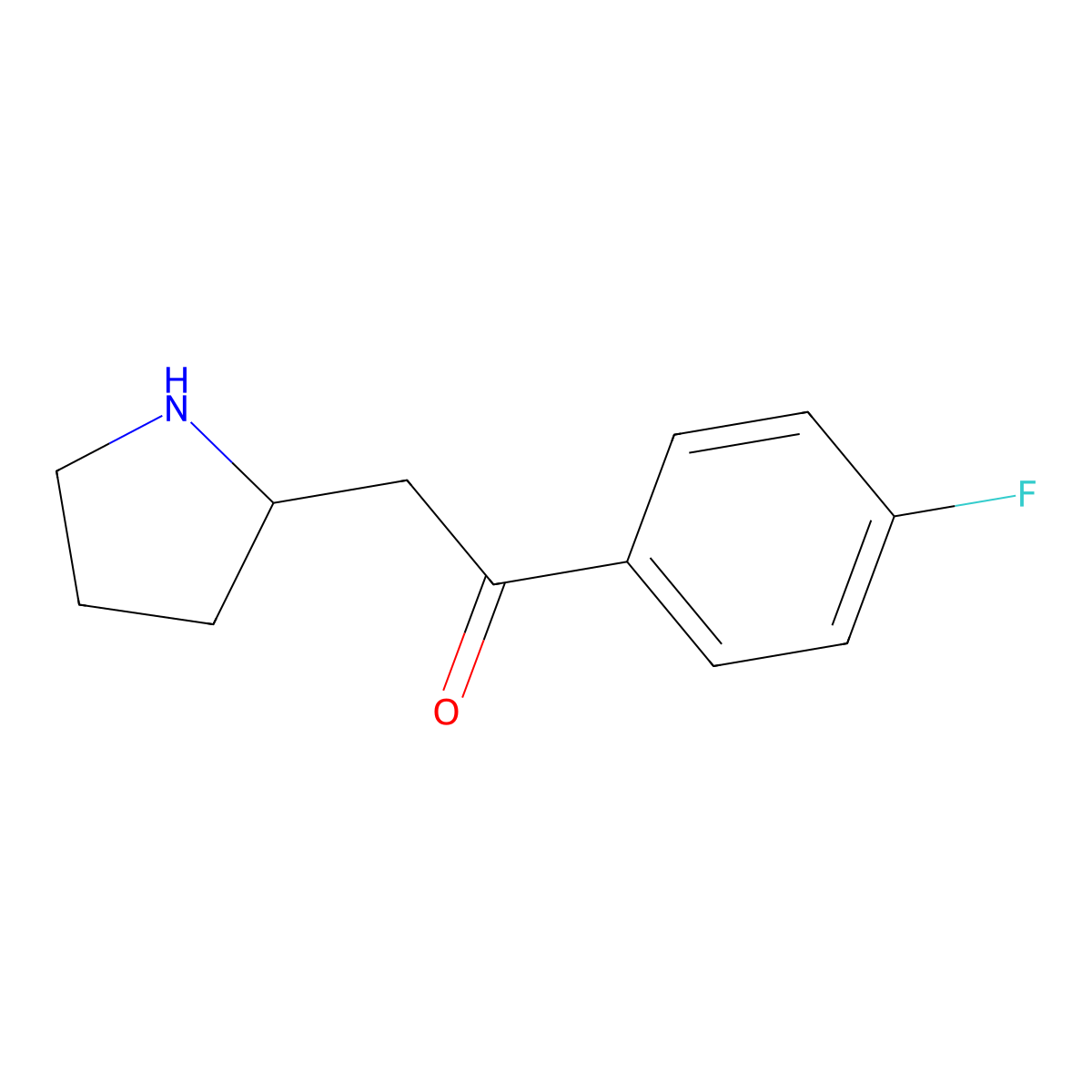1-(4-Fluorophenyl)-2-(pyrrolidin-2-yl)ethan-1-one molecular structure, CAS 1423117-43-4