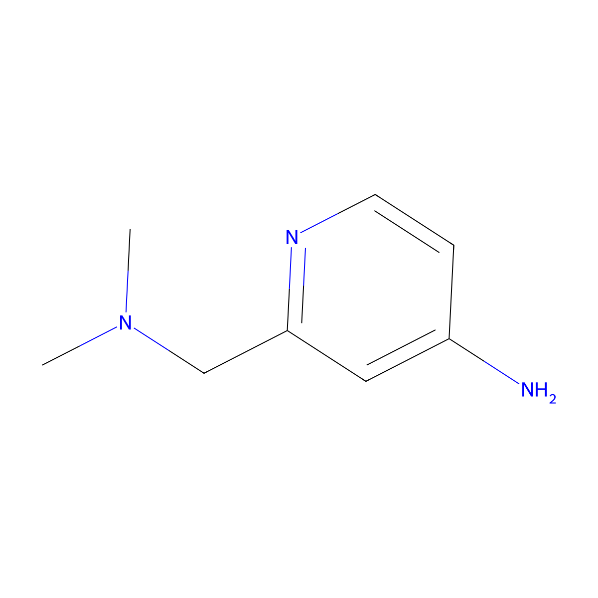 2-[(Dimethylamino)methyl]pyridin-4-amine molecular structure, CAS 1423117-47-8