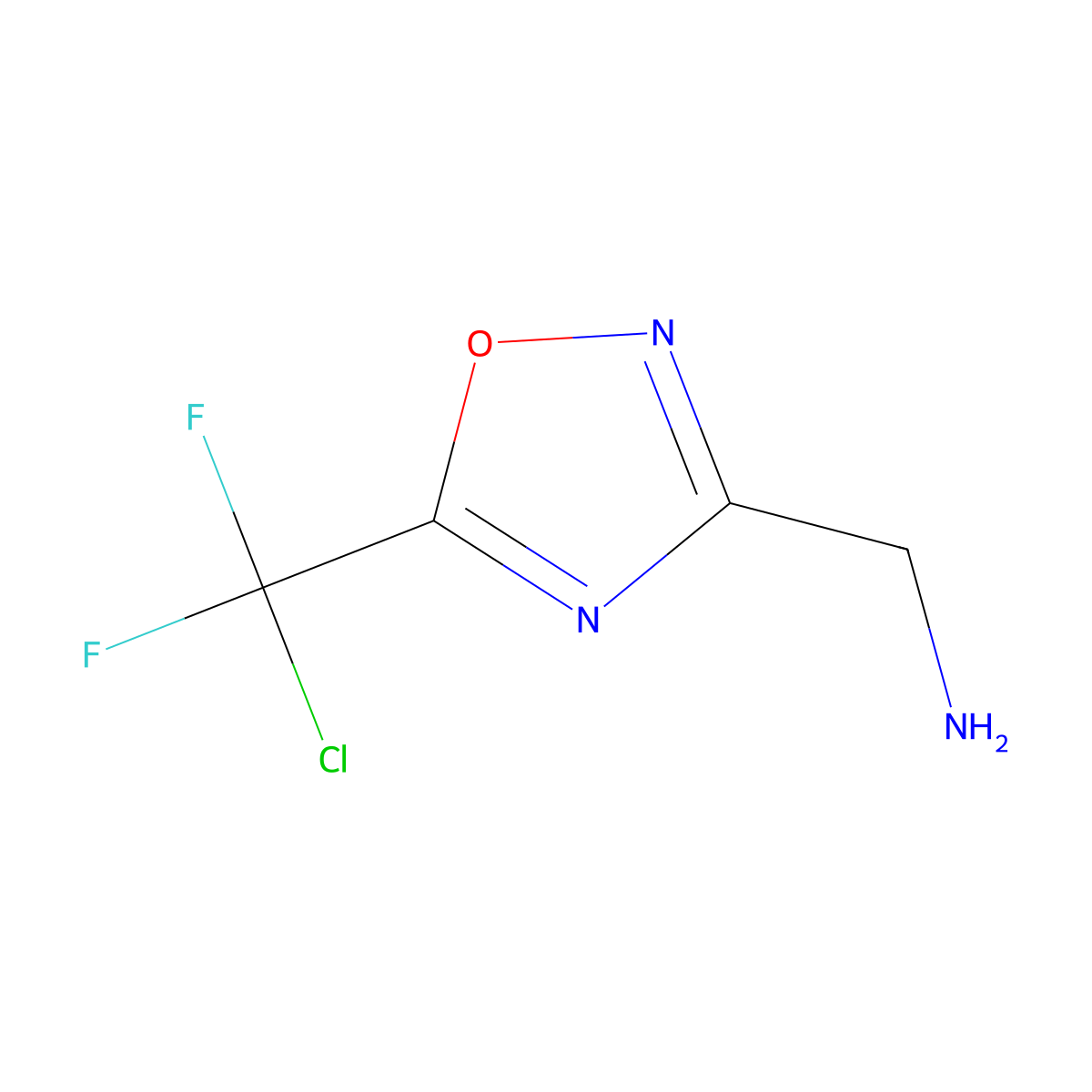 [5-(Chlorodifluoromethyl)-1,2,4-oxadiazol-3-yl]methanamine molecular structure, CAS 1423117-52-5