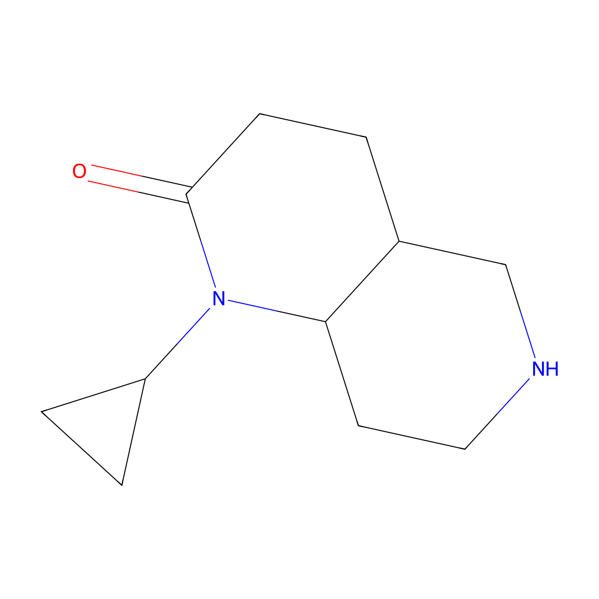 1-Cyclopropyl-decahydro-1,6-naphthyridin-2-one molecular structure, CAS 1423117-53-6