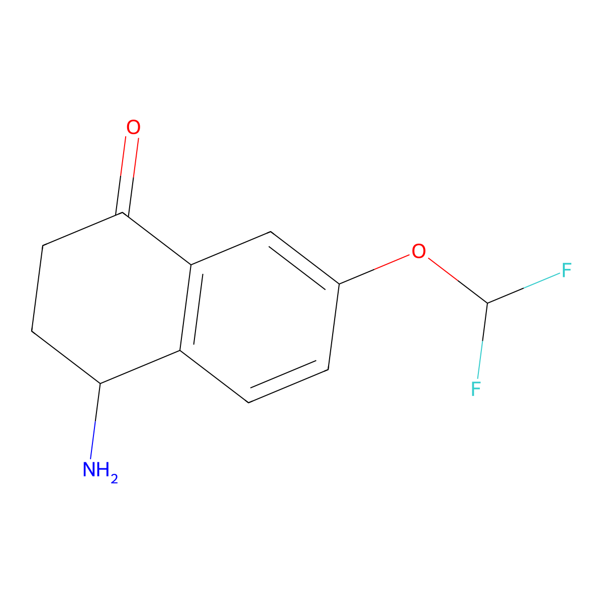4-Amino-7-(difluoromethoxy)-1,2,3,4-tetrahydronaphthalen-1-one molecular structure, CAS 1423117-59-2