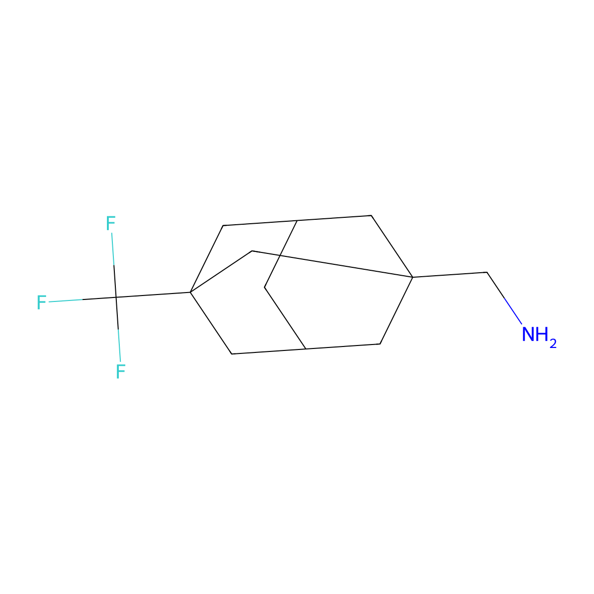 [3-(Trifluoromethyl)adamantan-1-yl]methanamine molecular structure, CAS 1423117-61-6