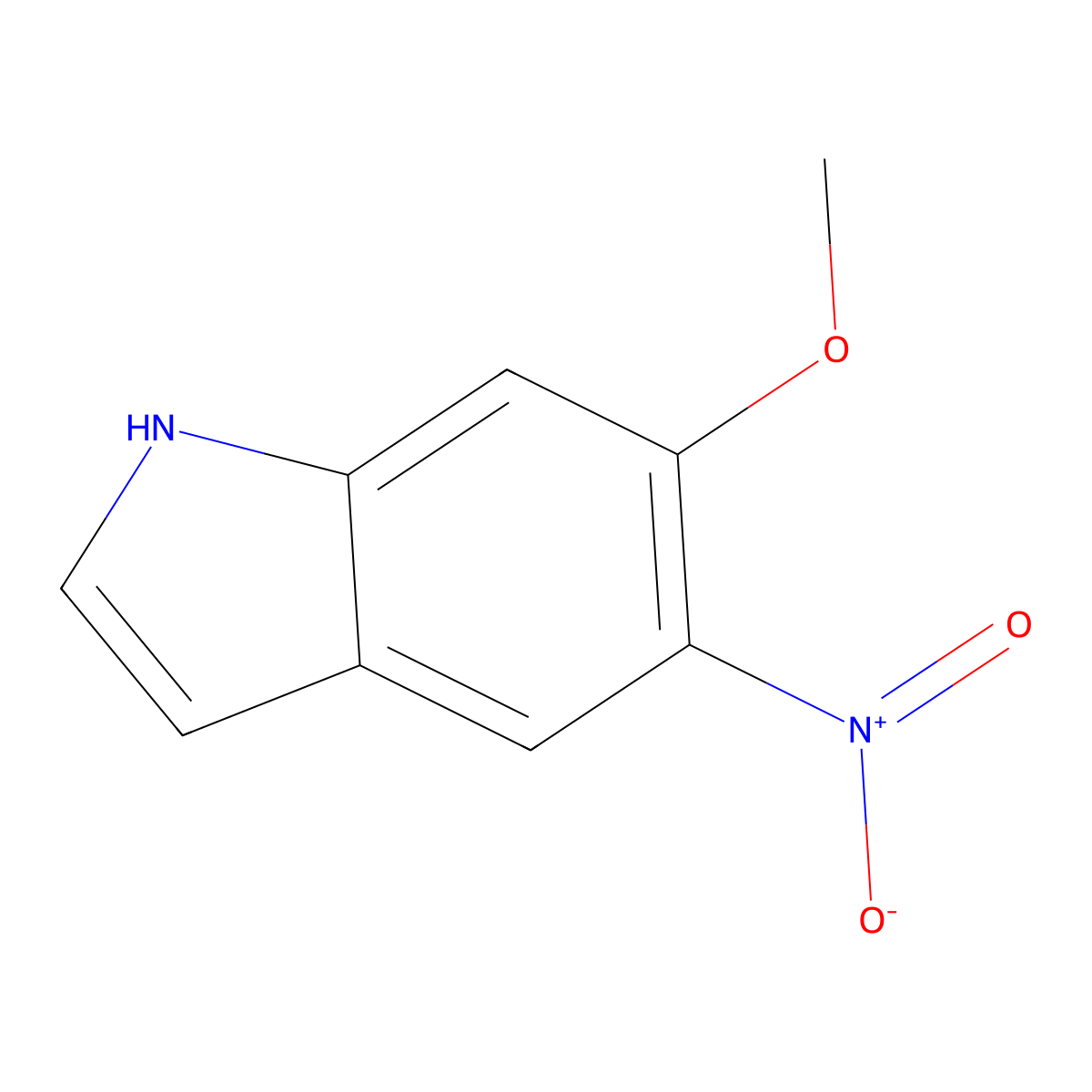 6-Methoxy-5-nitro-1H-indole molecular structure, CAS 1423120-21-1