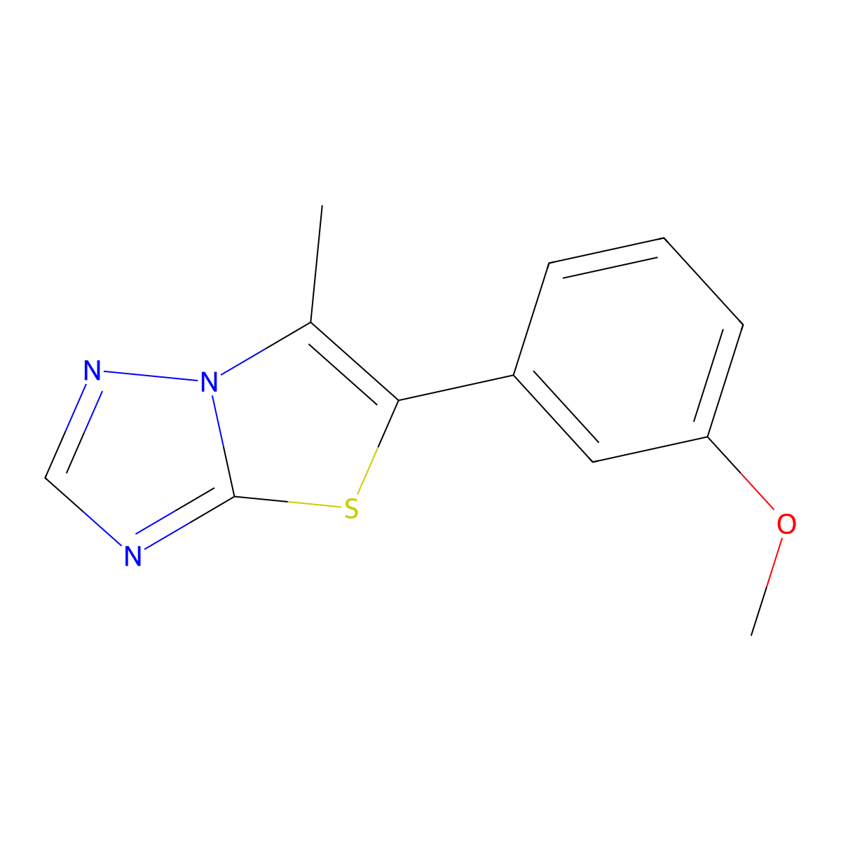 5-(3-Methoxyphenyl)-6-methylthiazolo[3,2-B][1,2,4]triazole molecular structure, CAS 1423121-03-2