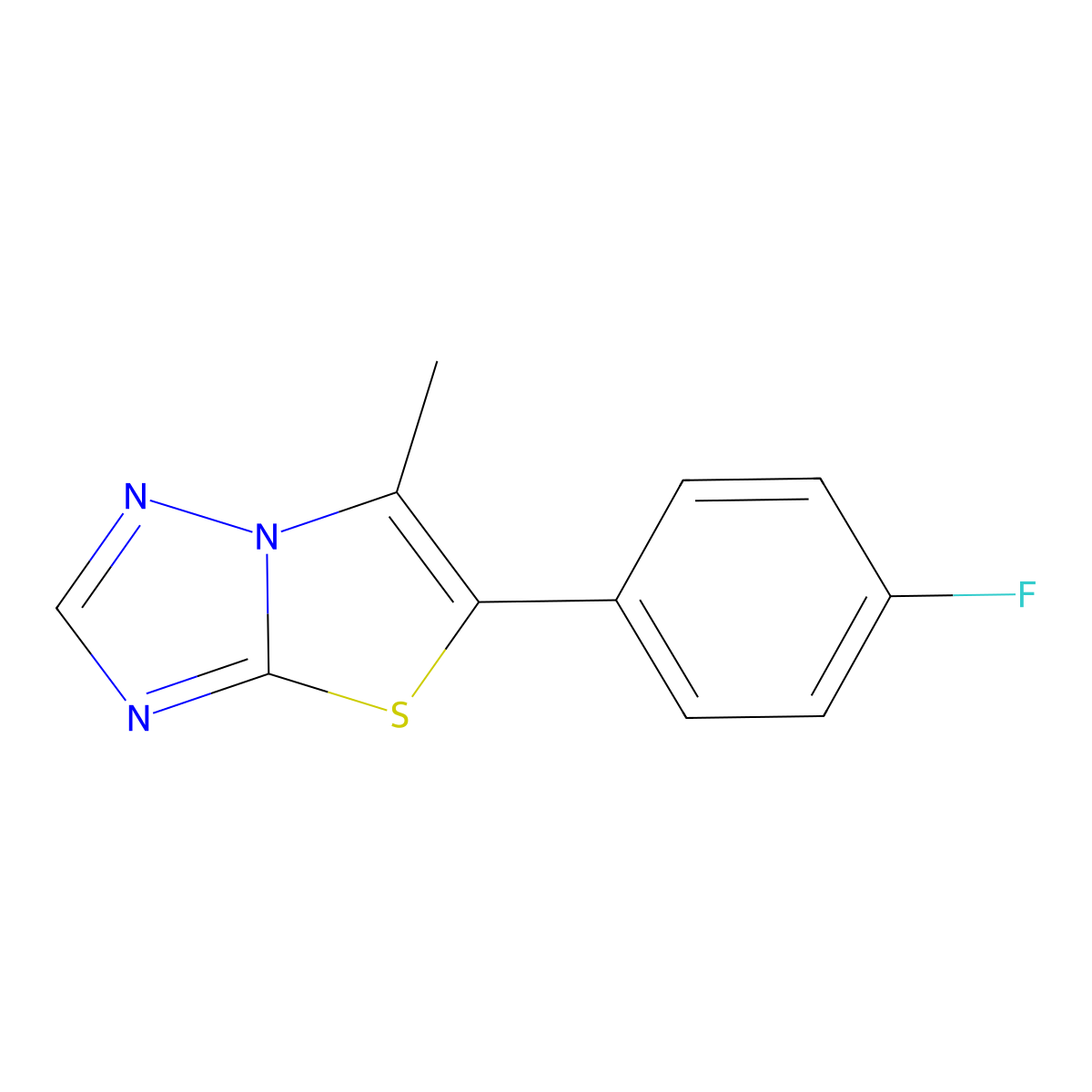 5-(4-Fluorophenyl)-6-methylthiazolo[3,2-B][1,2,4]triazole molecular structure, CAS 1423121-04-3
