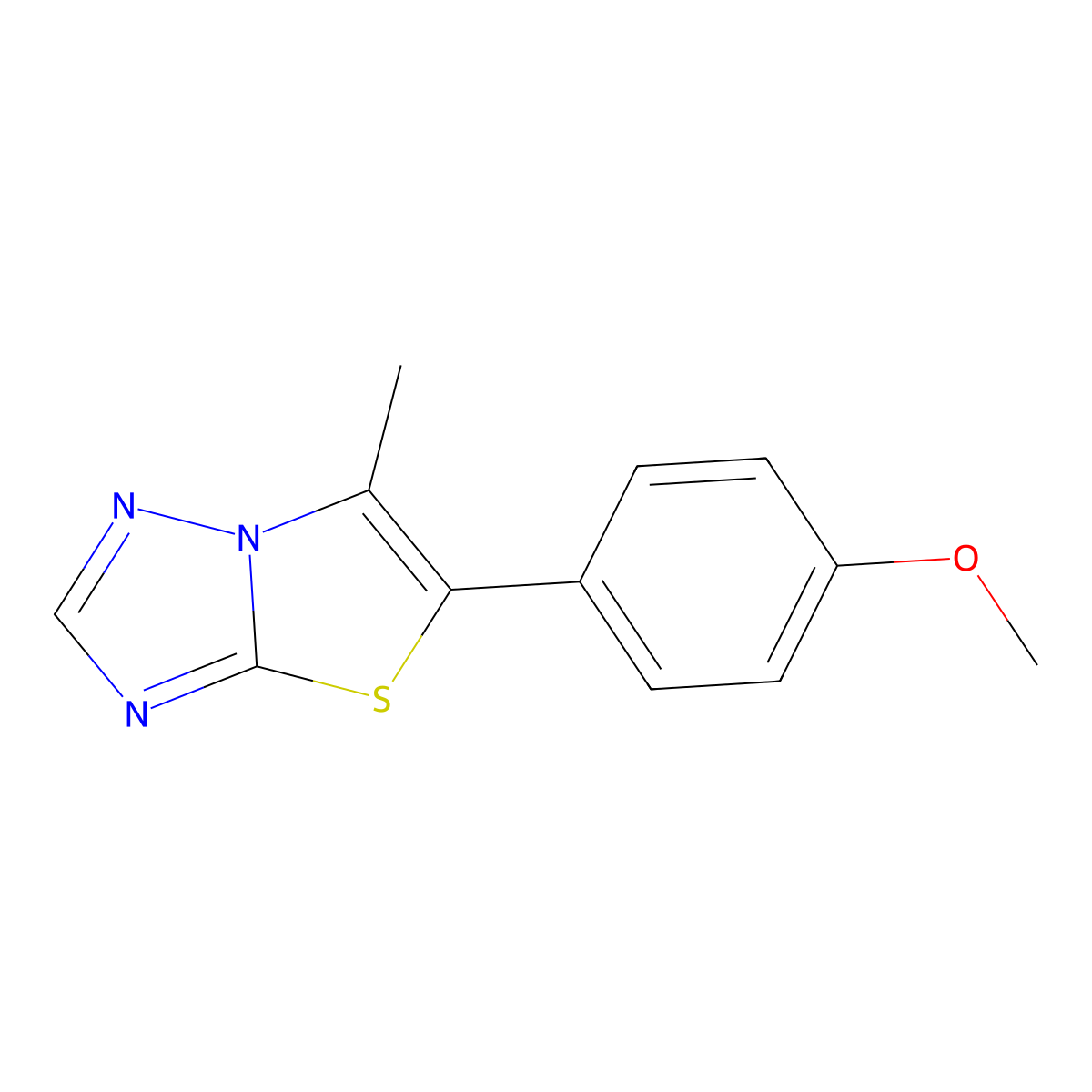 5-(4-Methoxyphenyl)-6-methylthiazolo[3,2-B][1,2,4]triazole molecular structure, CAS 1423121-07-6