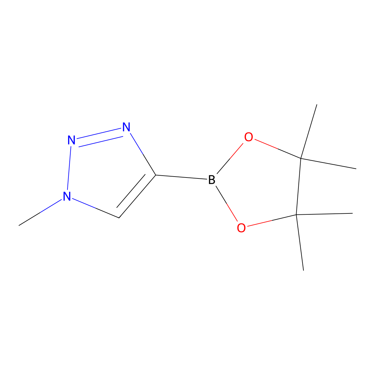 1-methyl-4-(tetramethyl-1,3,2-dioxaborolan-2-yl)-1H-1,2,3-triazole molecular structure, CAS 1423123-94-7