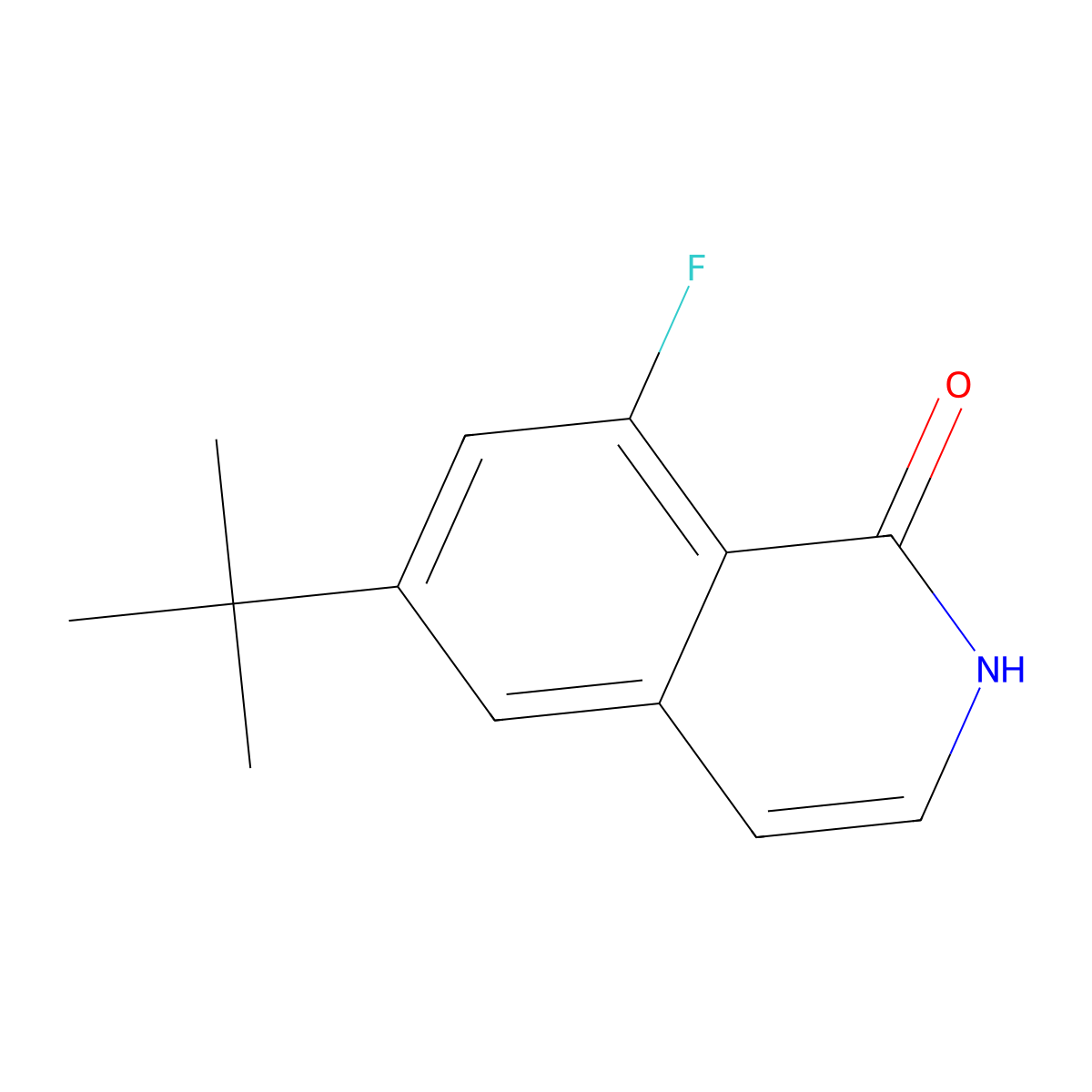 6-(tert-butyl)-8-fluoroisoquinolin-1(2H)-one molecular structure, CAS 1423130-34-0