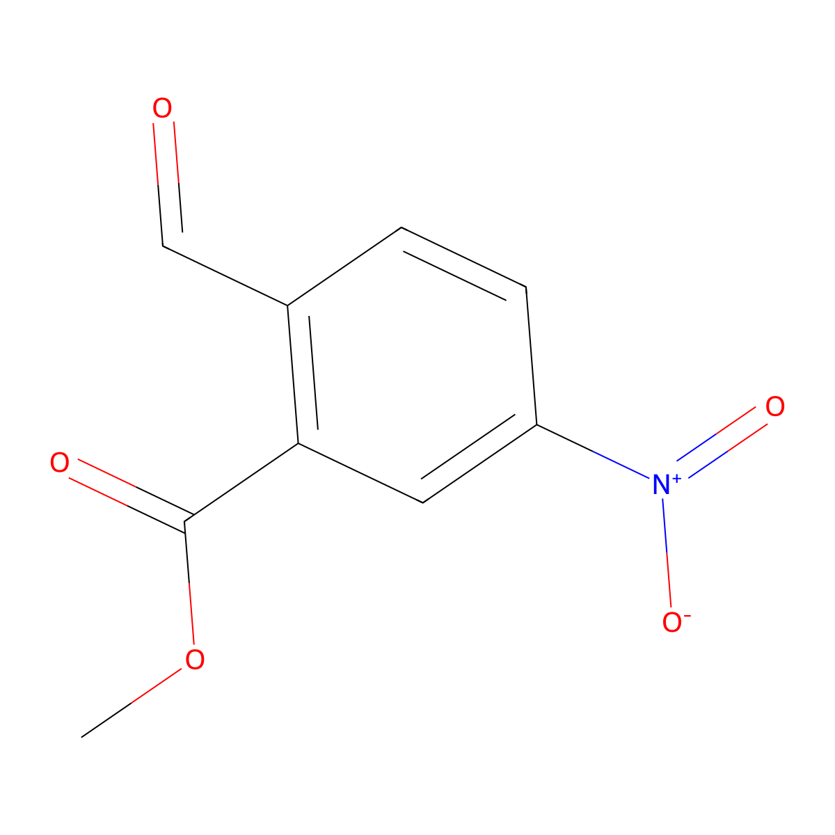 Methyl 2-formyl-5-nitrobenzoate molecular structure, CAS 142314-69-0