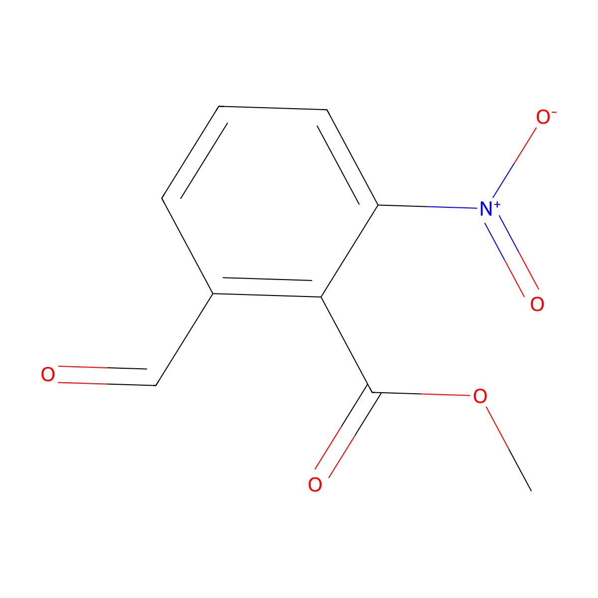 Methyl 2-formyl-6-nitrobenzoate molecular structure, CAS 142314-70-3