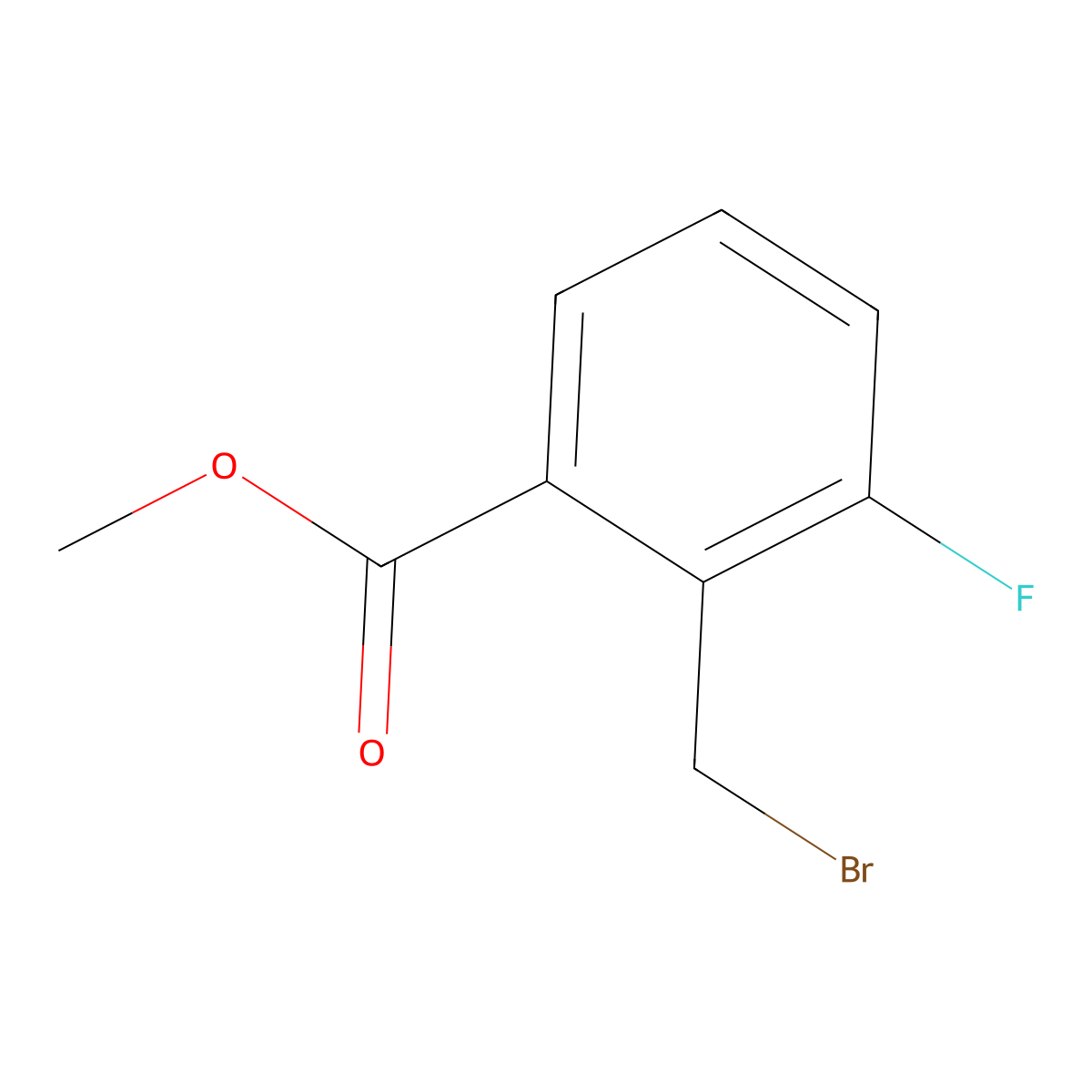 Methyl 2-(bromomethyl)-3-fluorobenzoate molecular structure, CAS 142314-72-5