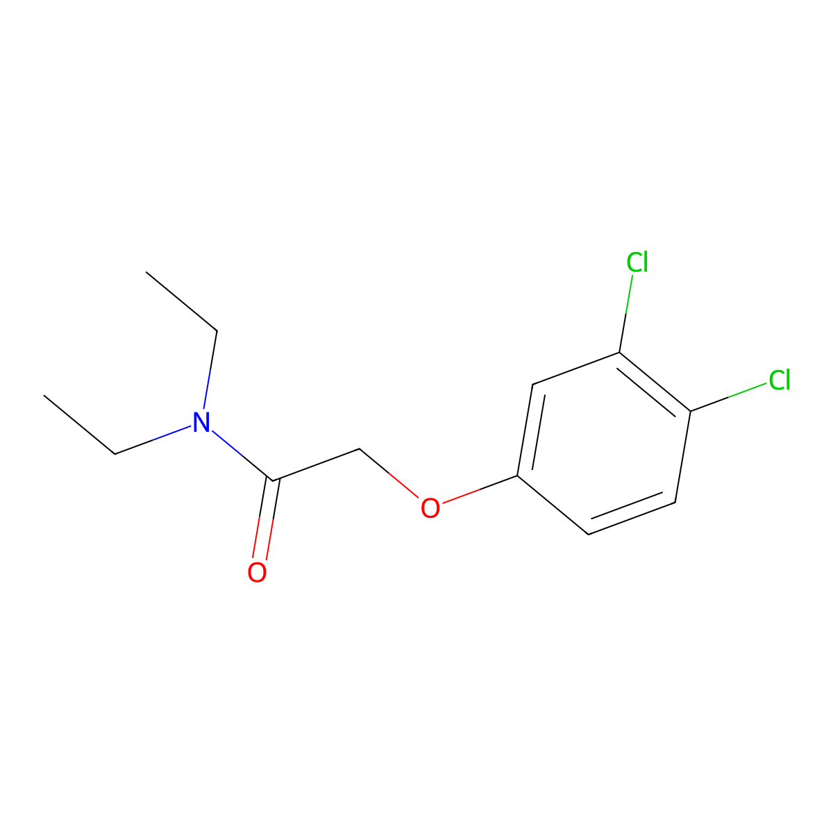 2-(3,4-Dichlorophenoxy)-N,N-diethylacetamide molecular structure, CAS 142315-24-0