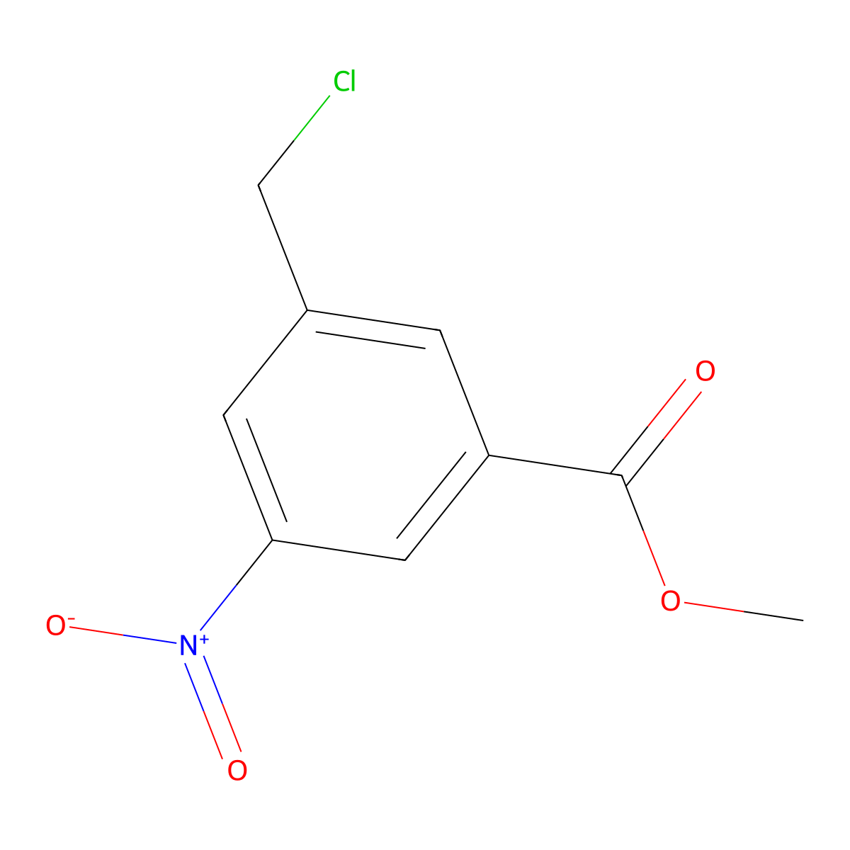 Methyl 3-(chloromethyl)-5-nitrobenzoate molecular structure, CAS 142320-39-6